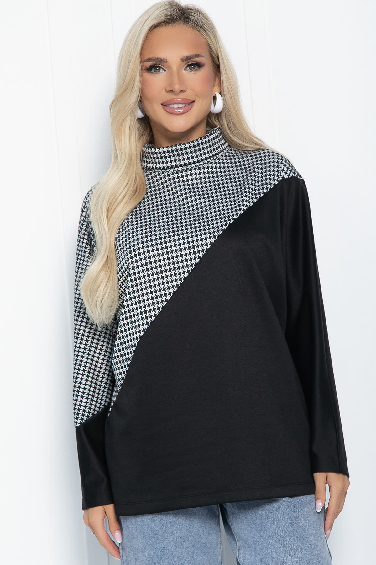 Блуза Нелли (черная) Б11250