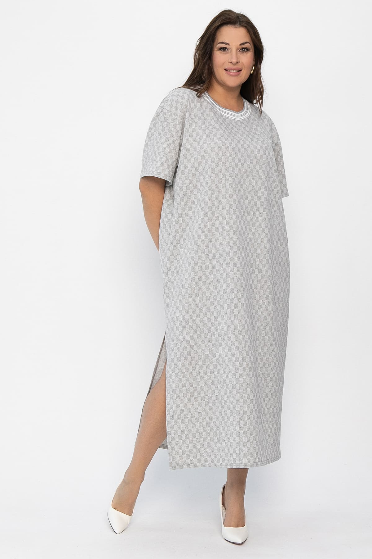 Платье Ривьера (серое) П13866-1М