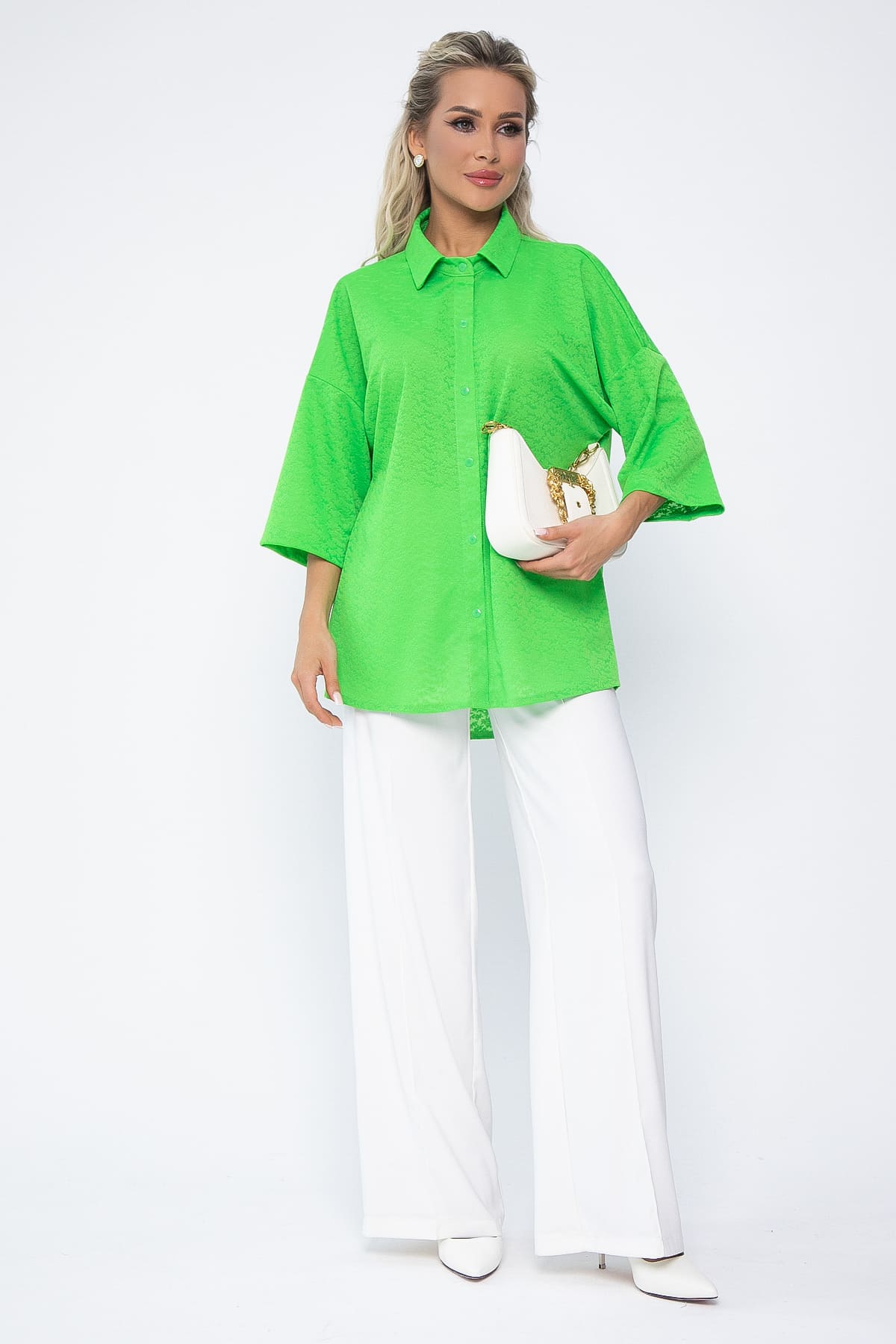 Рубашка Медея (зеленое яблоко) Б13555-13М