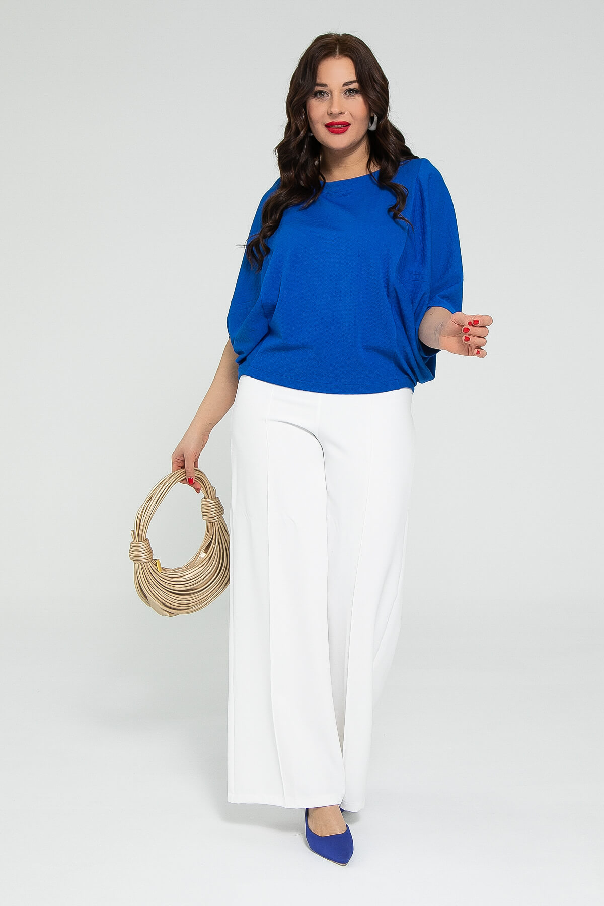 Блуза Шармель (синяя) Б12912-16М