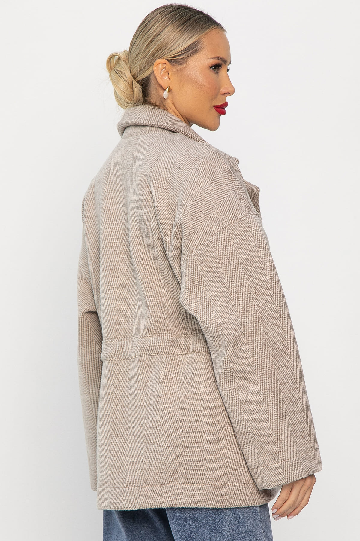 Пальто-пиджак (бежевый) Б14132-7М