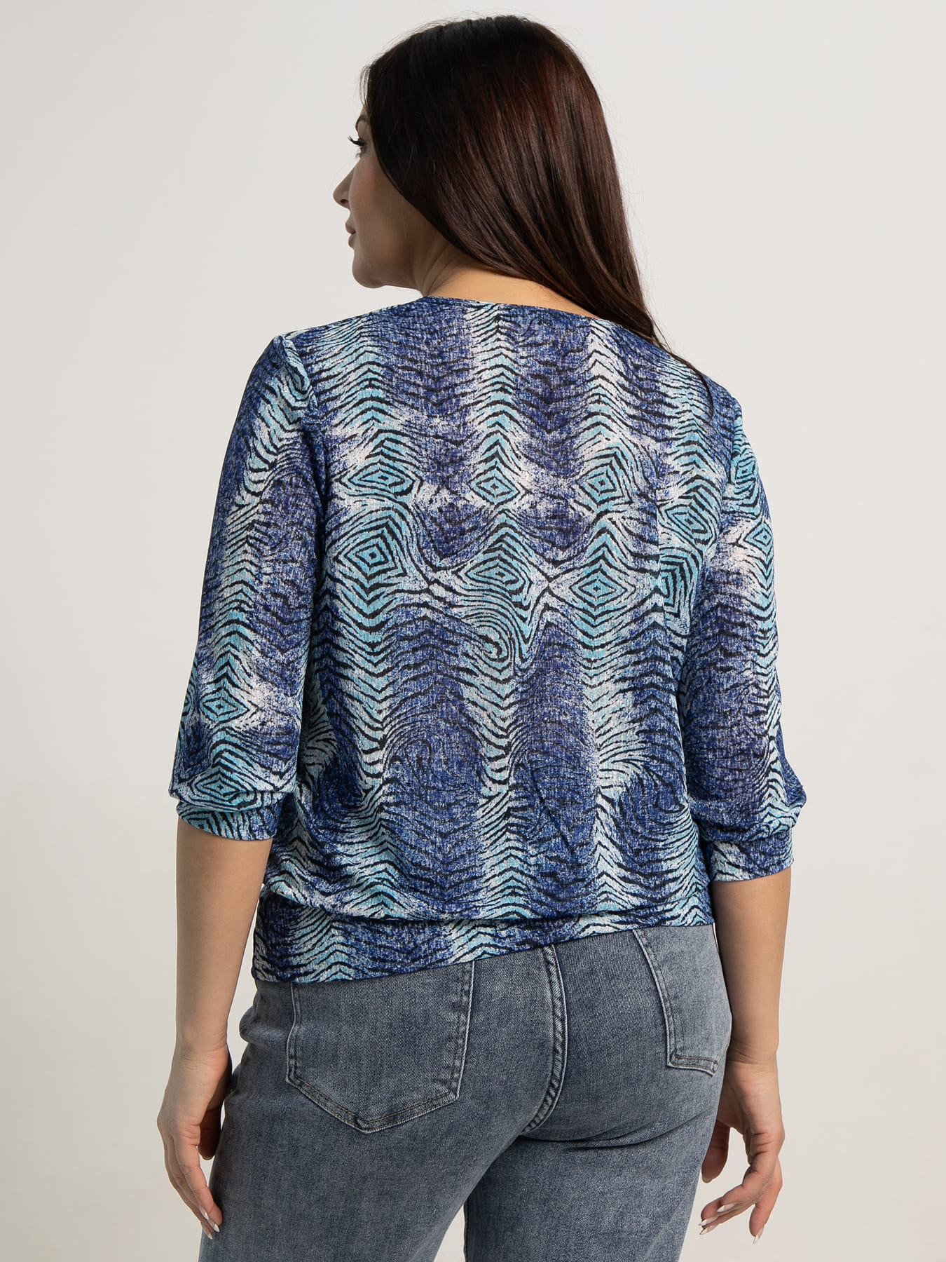 Блуза Люмия (синяя) Б15328-3М