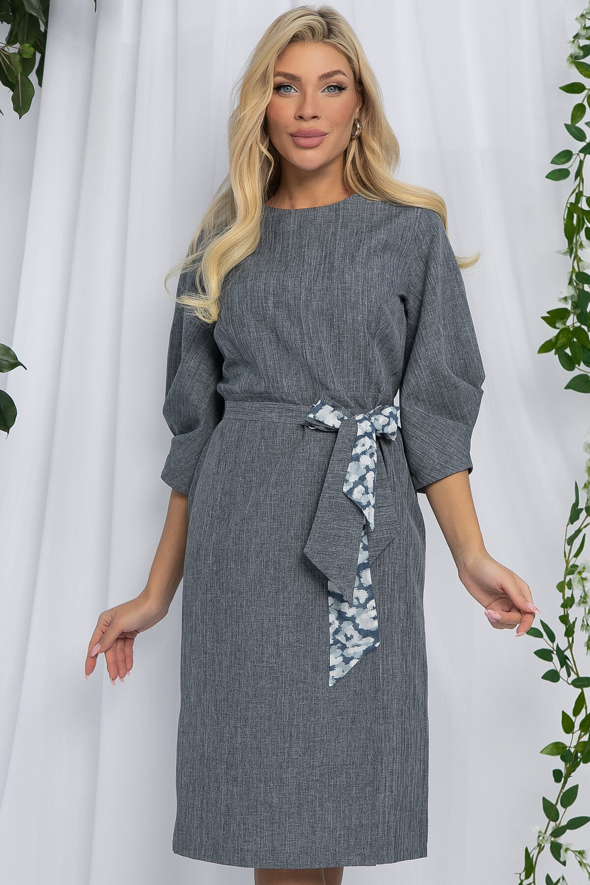 Платье Флавия (серое) П12891-36М