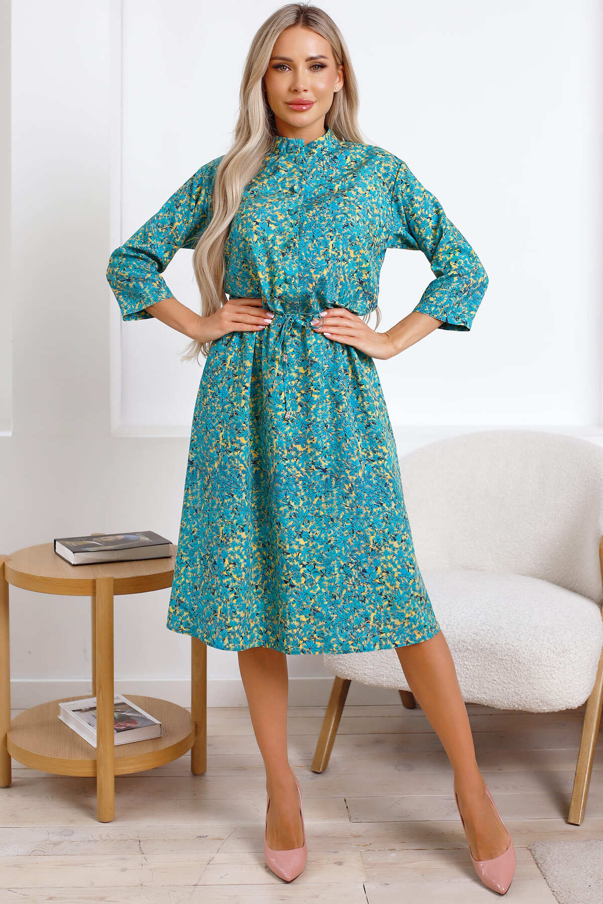 Платье Одиссея (зеленое) П15844-45М