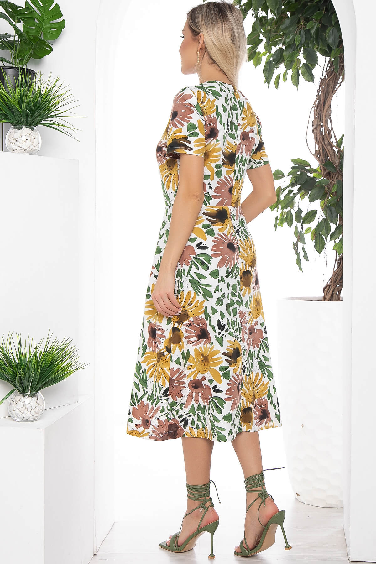 Платье Кокетливая (мультиколор) П10376