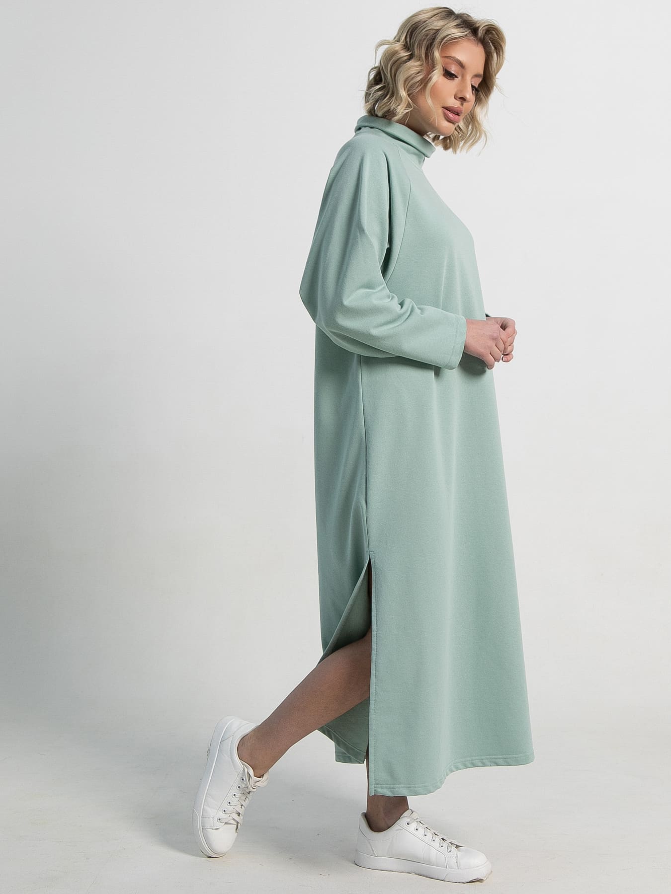 Платье Чувство комфорта (оливковое) П15199-14М