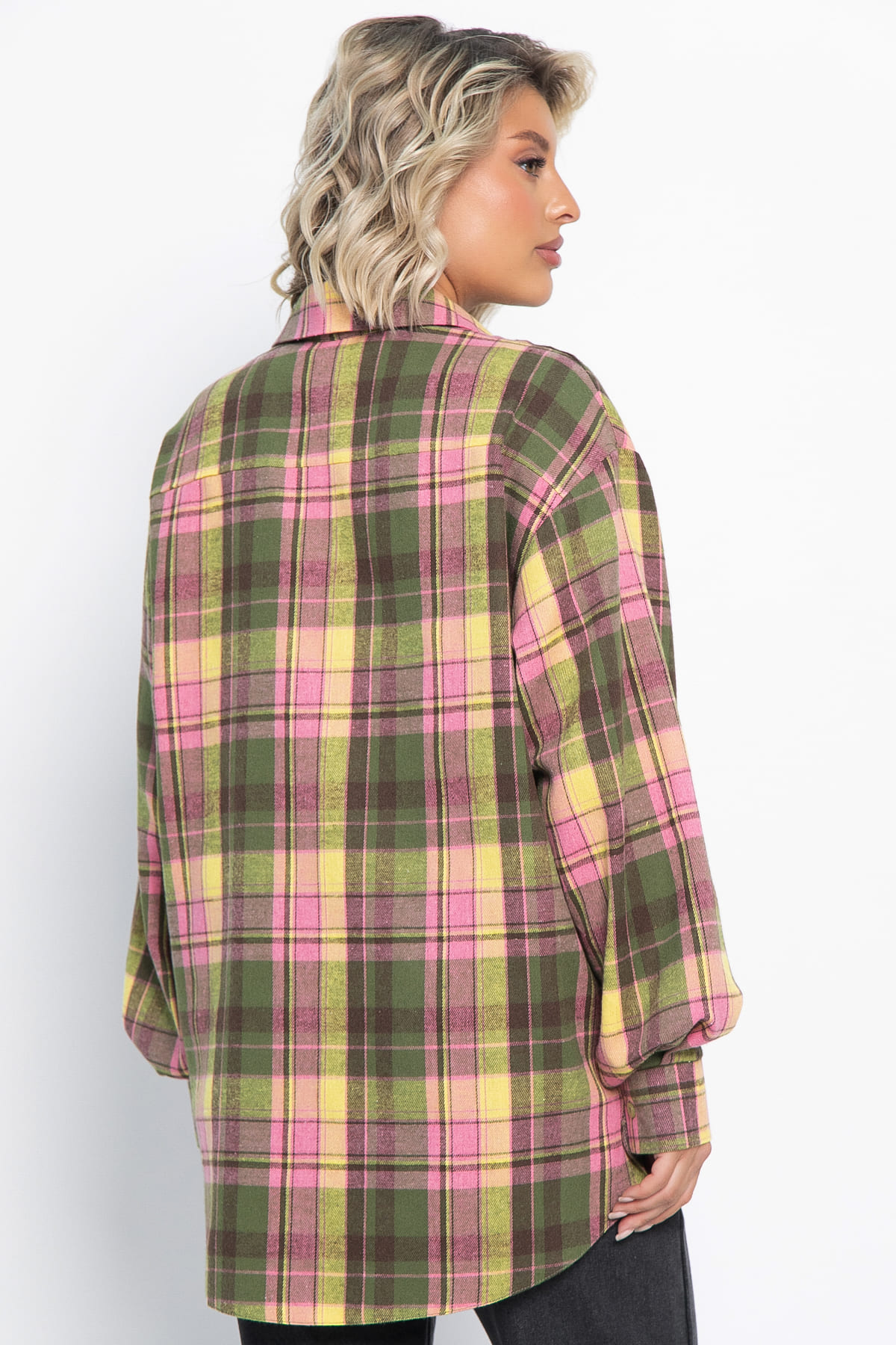 Рубашка Дэлли (зелено-розовая) Б15106-7М