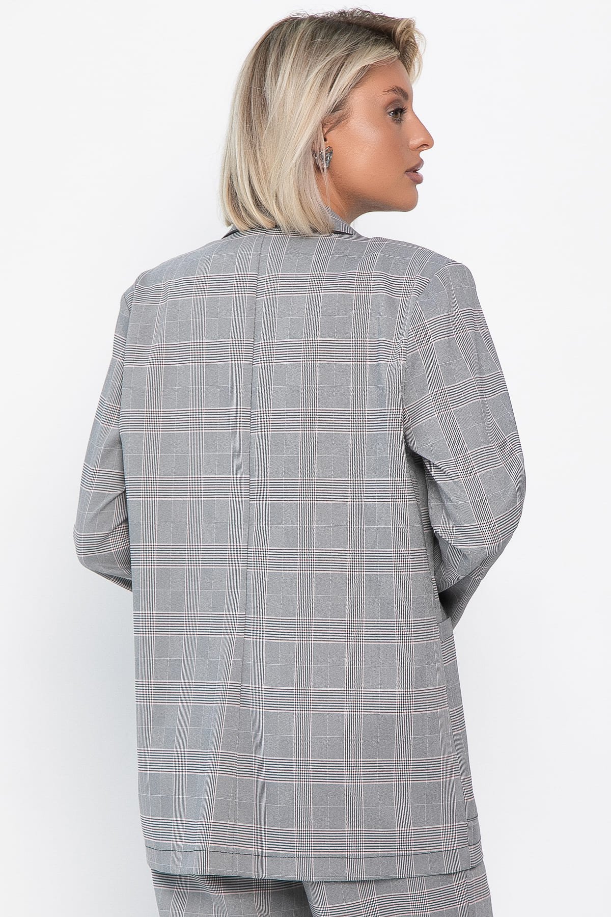 Жакет Нэри (серый/клетка) Б14111-34М