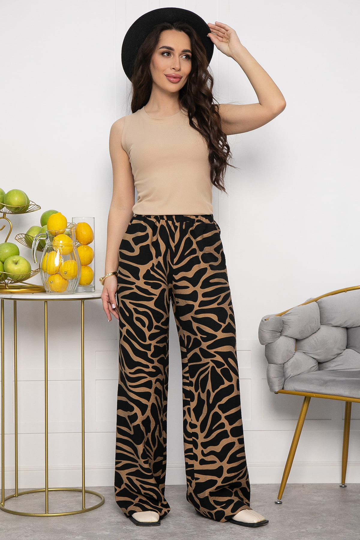 Брюки Калейдоскоп (коричневые) Б13606-30М