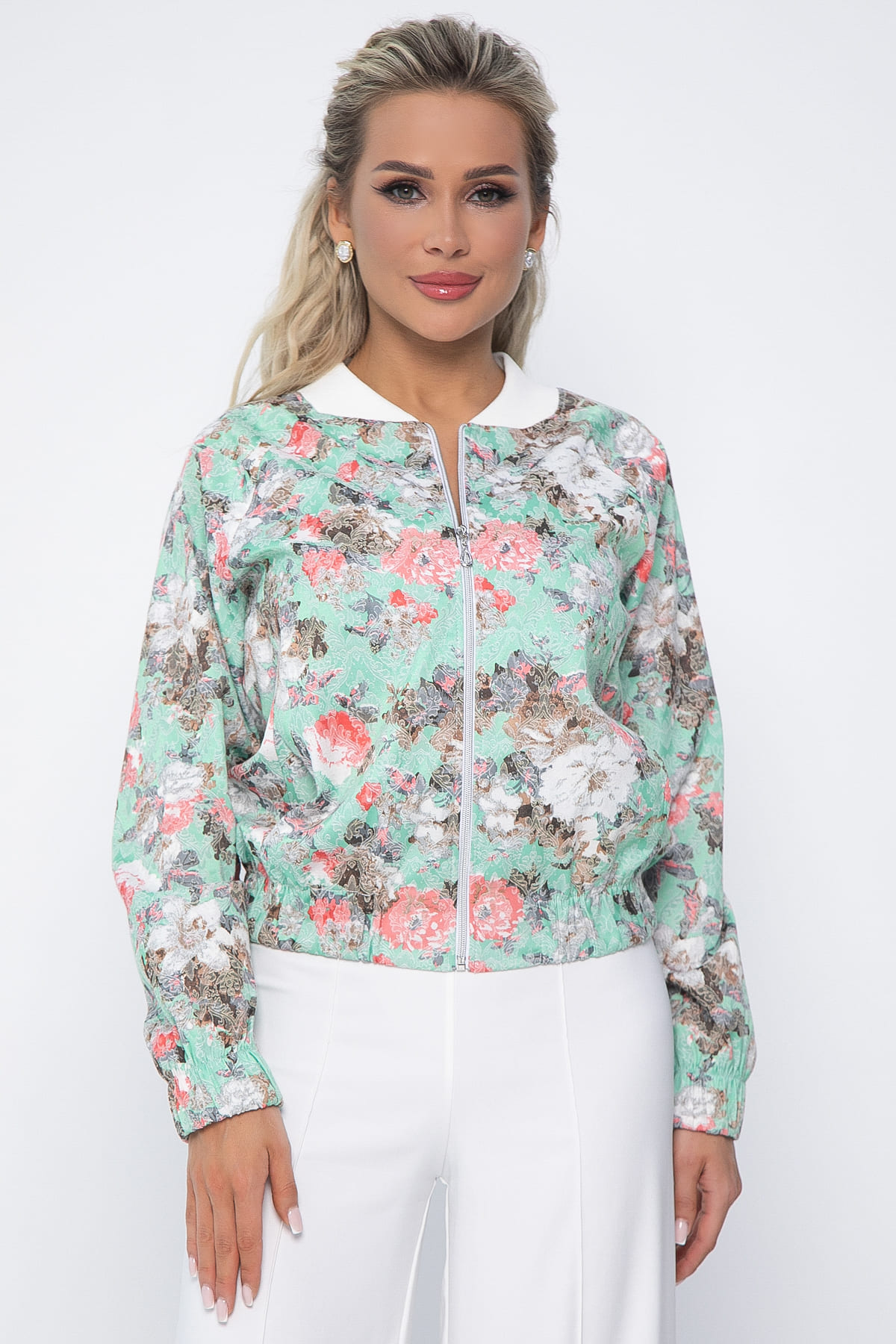 Бомбер Эшли (мятная роза) Б13548-41М