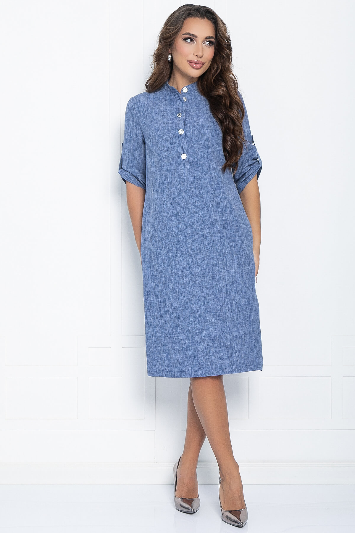 Платье Ночной бриз (голубой меланж) П11241