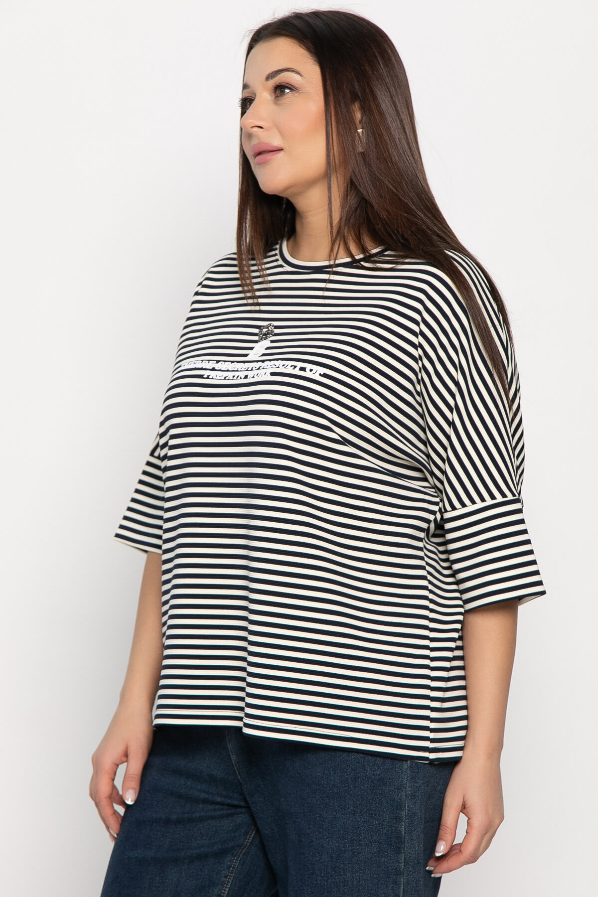 Блуза Монтана (бело-синяя) Б14887-20М