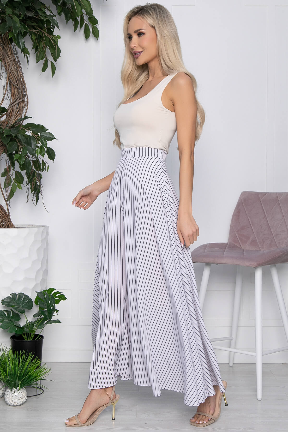 Брюки Камелия (белые полоска) Б10678