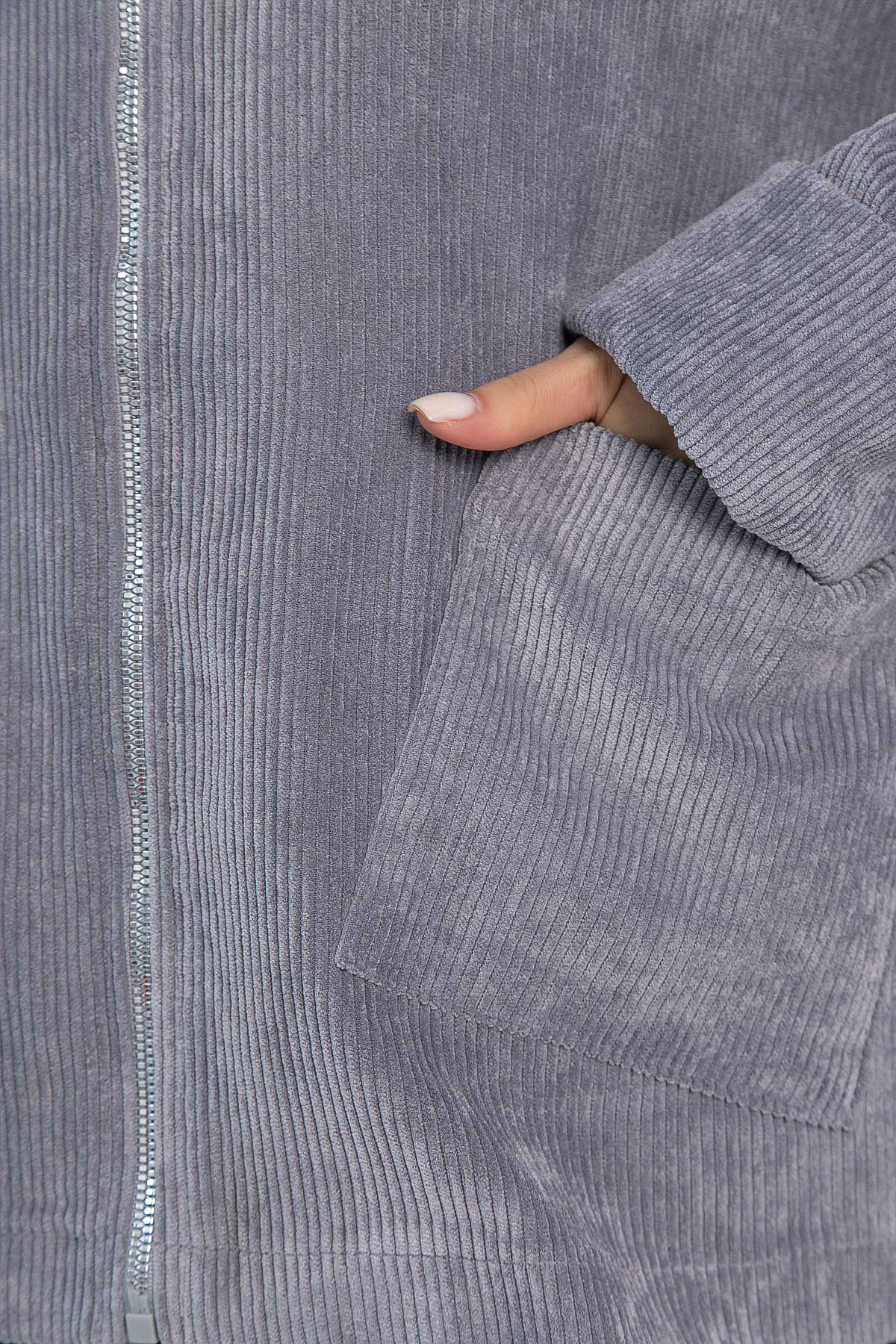 Жакет вельветовый Реджина (серый) Б14564-9М