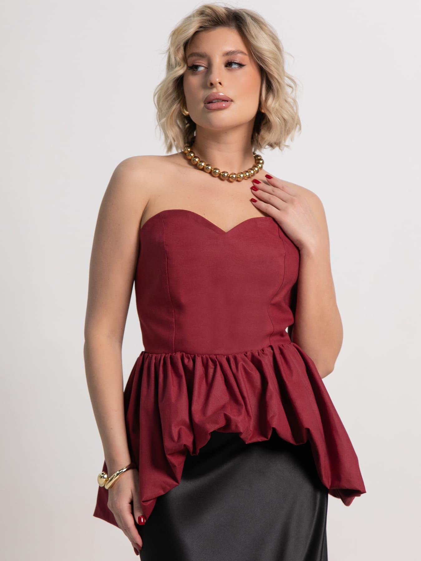 Корсет Эпатаж (вишневый) Б15216-53М