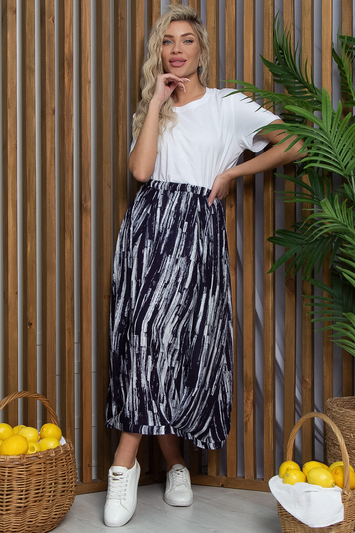 Юбка бохо (синяя) Ю13379-10М