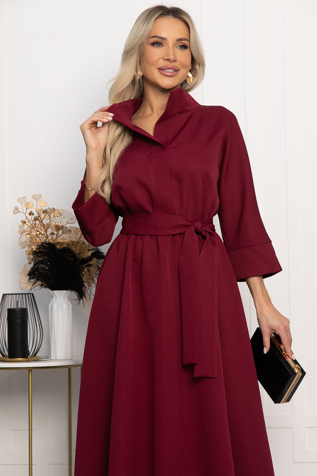 Платье Лорита (бордовое) П14299-16М