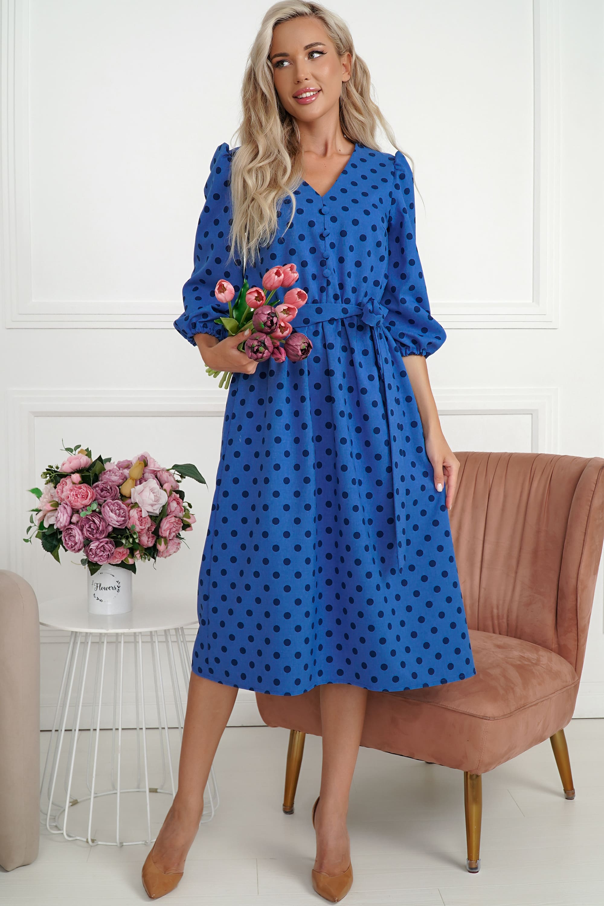 Платье Розетта (синее) П14115-45М