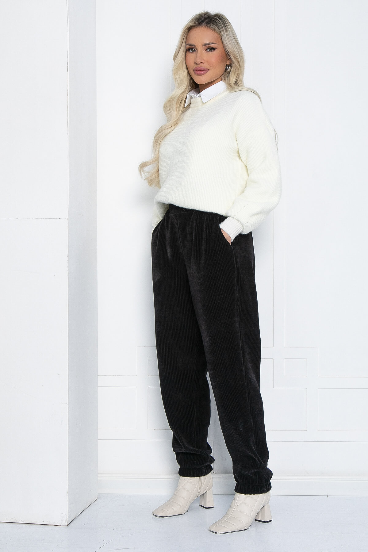 Брюки Кассандра (черные) Б12382-44