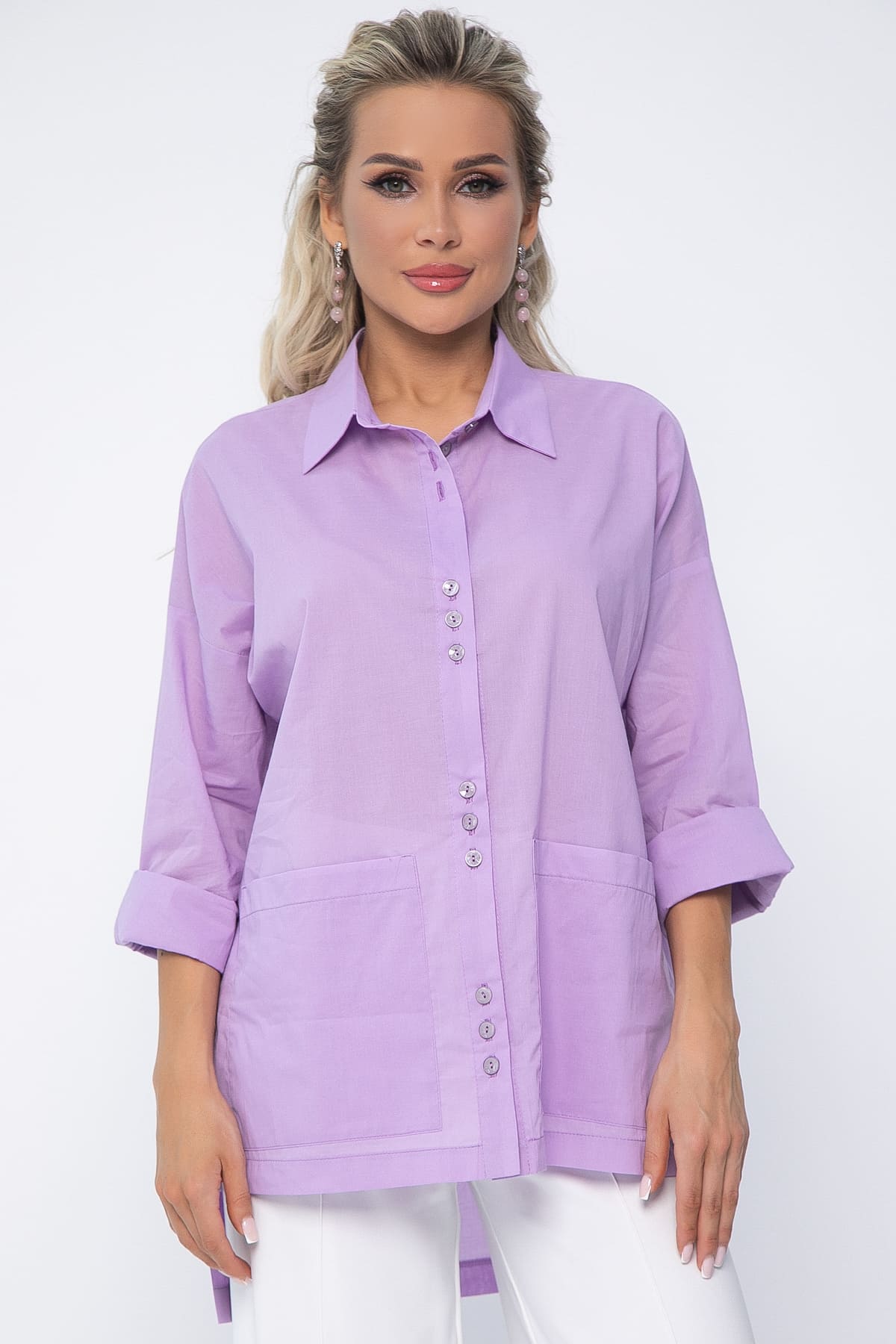 Рубашка Безупречный вкус (сиреневая) Б13626-29М