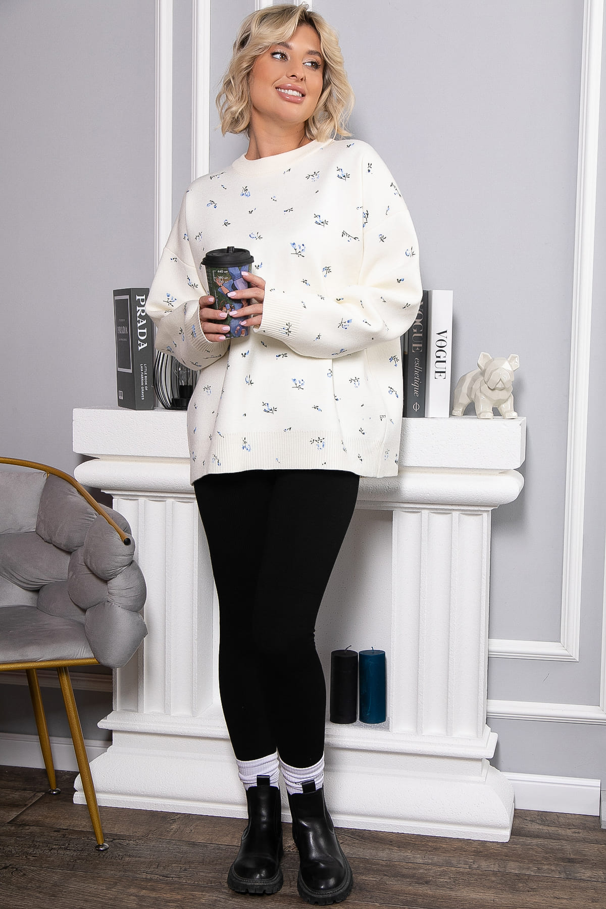 Лосины в рубчик утепленные НЬЮ (черные) Б14972-7М