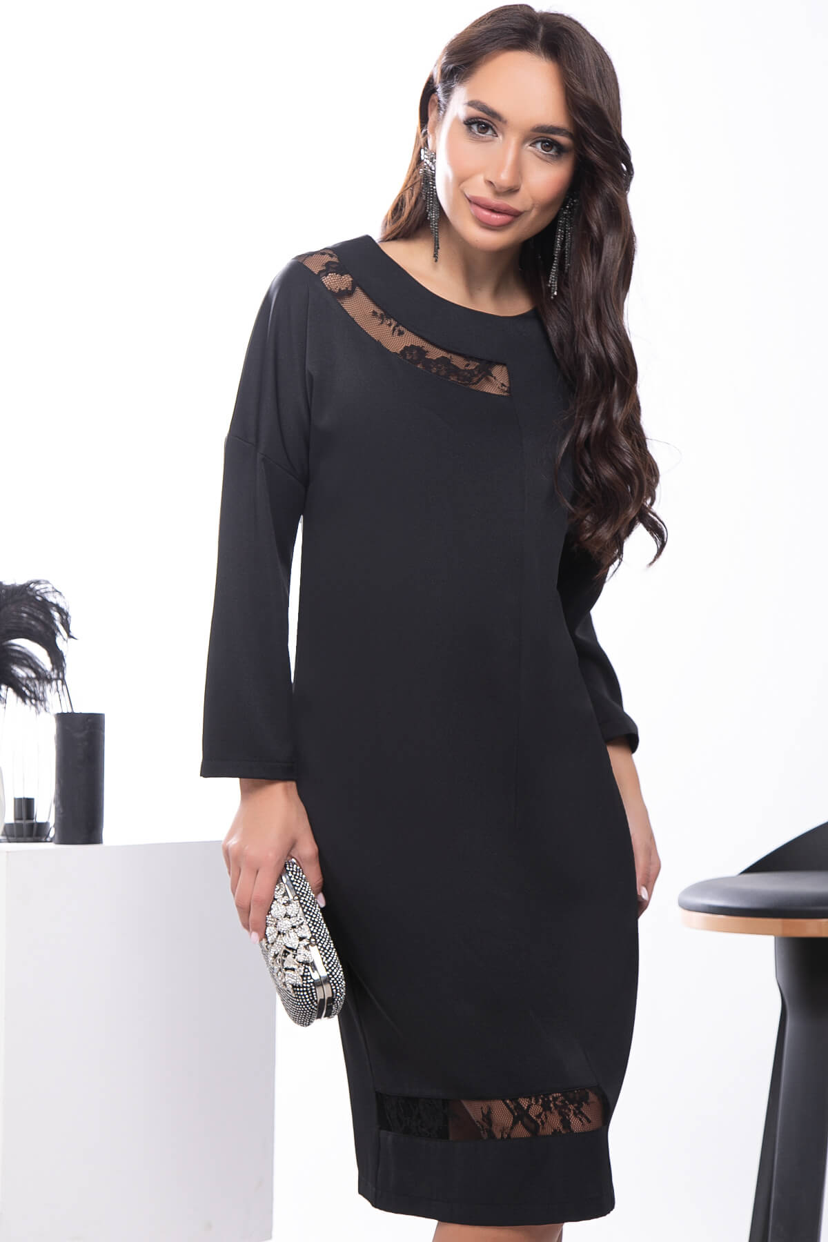 Платье "Сенсация" (блэк) П7618
