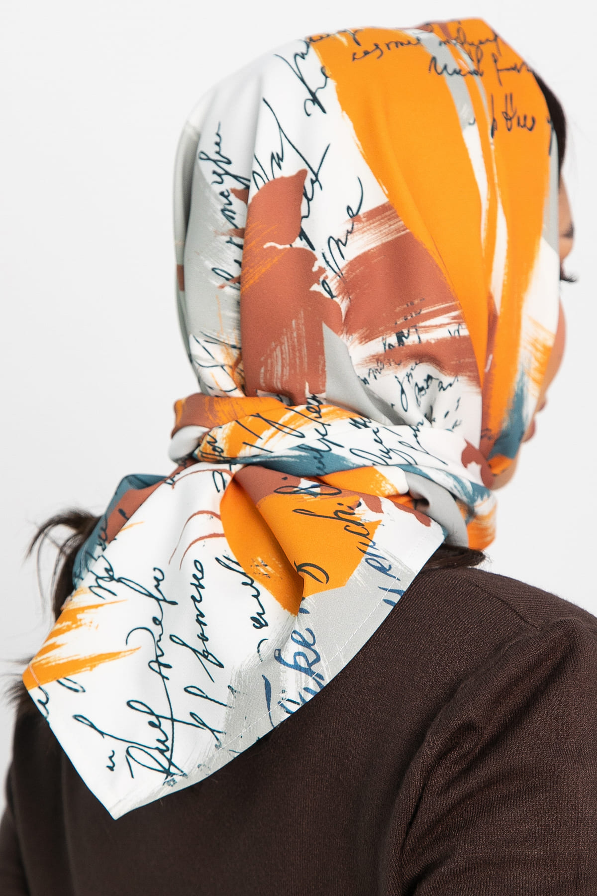 Косынка с подворотом (оранжевая пастель) КП26-23М