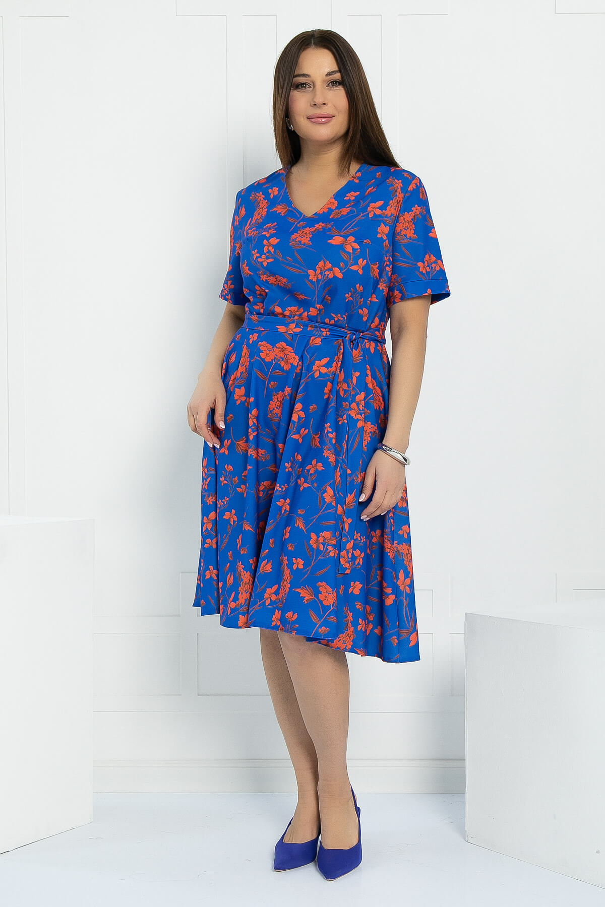 Платье Признание в любви (синее) П12654-25