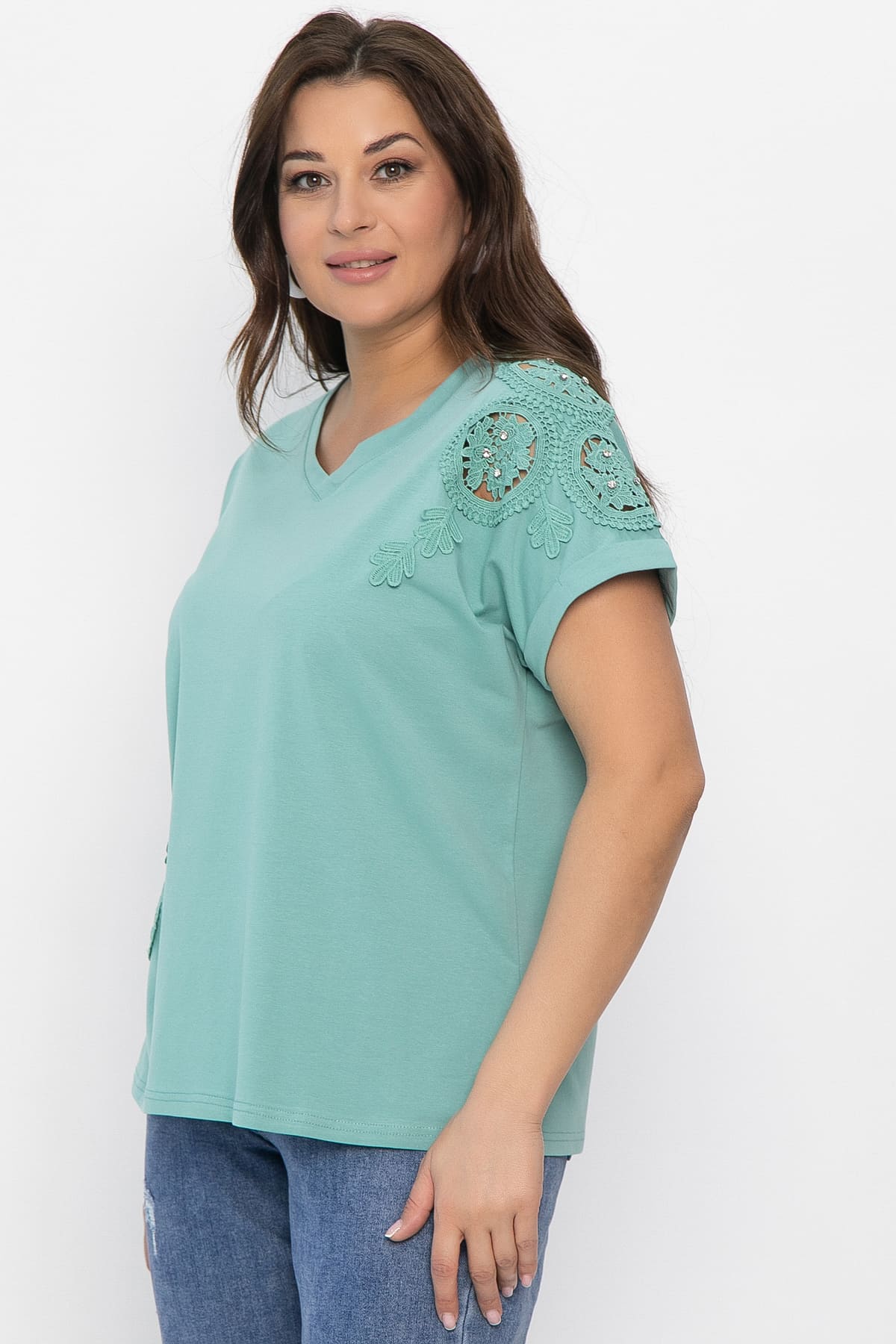 Блуза Время перемен (олива) Б13722-20М