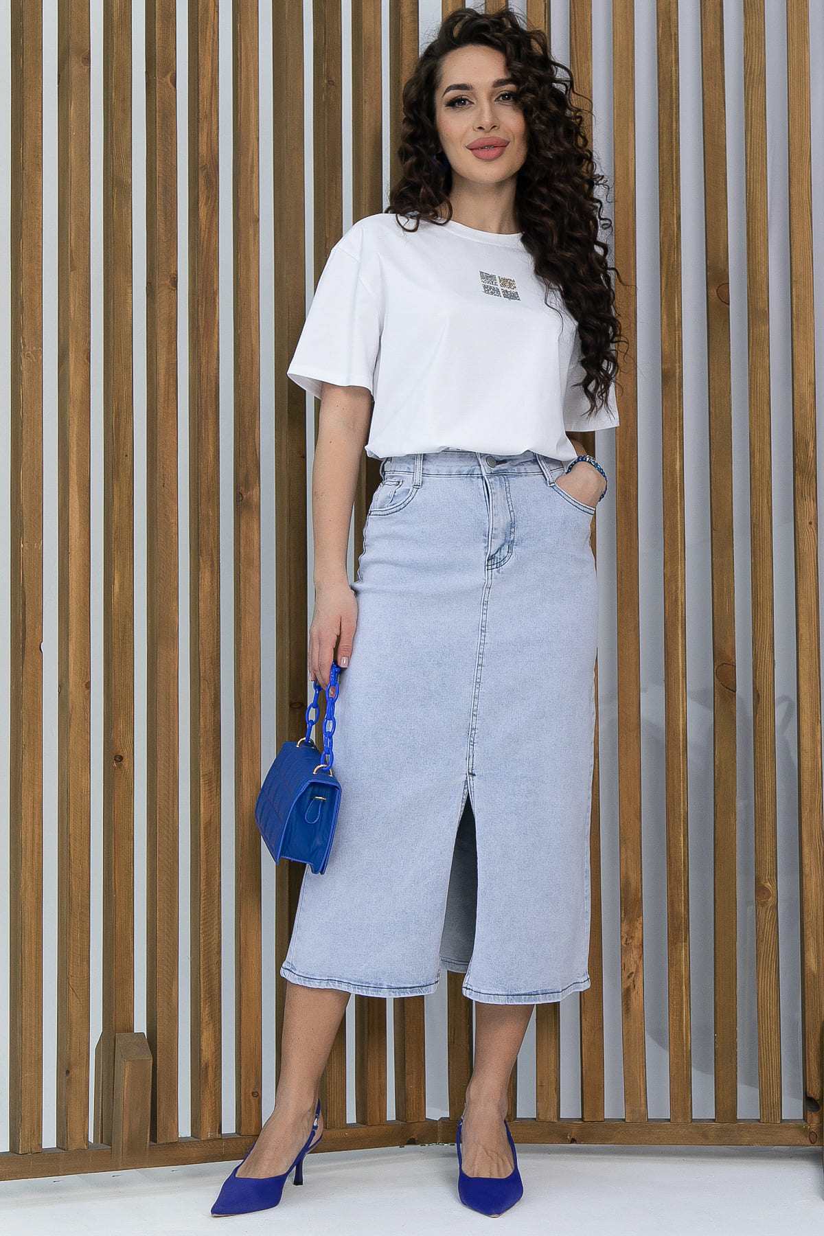 Юбка Муррей (светло-голубая) Ю13448-12М