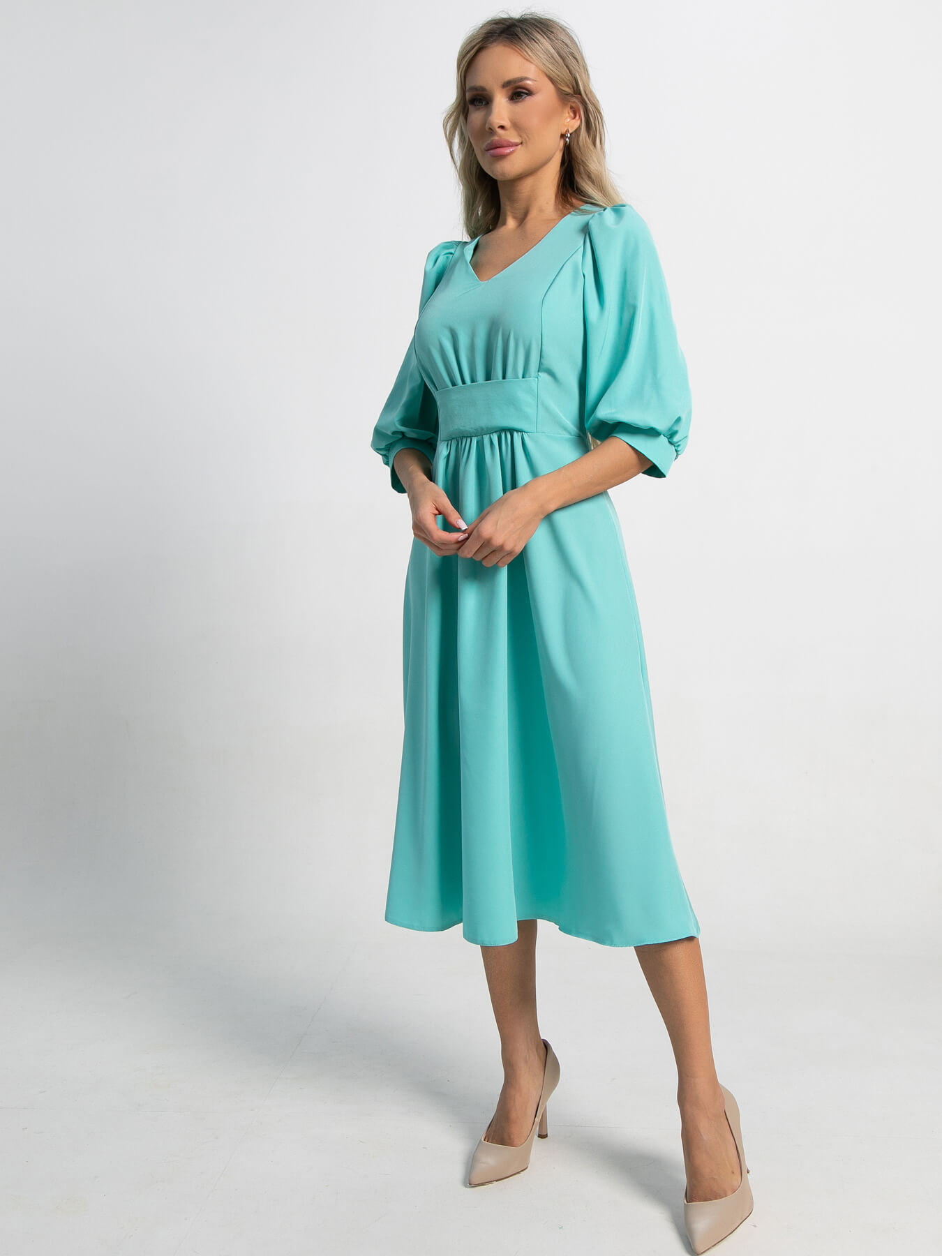 Платье Мадлен (бирюзовое) П15466-18М