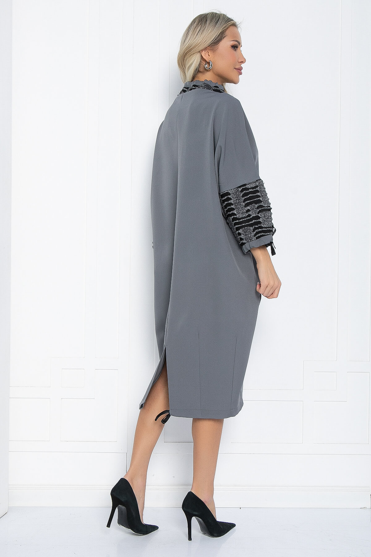 Платье Эванс (серое) П12419-10