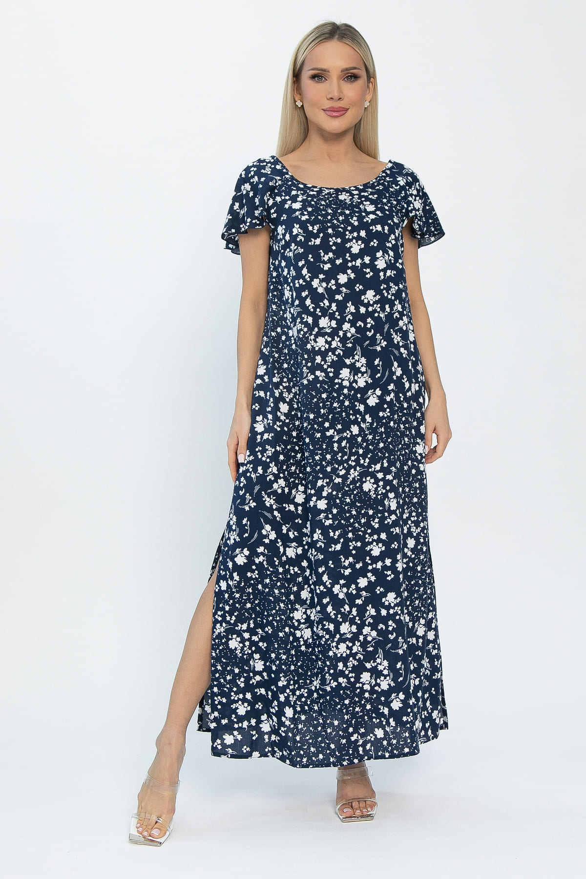 Платье Вечер свиданий (синее) П13545-16М