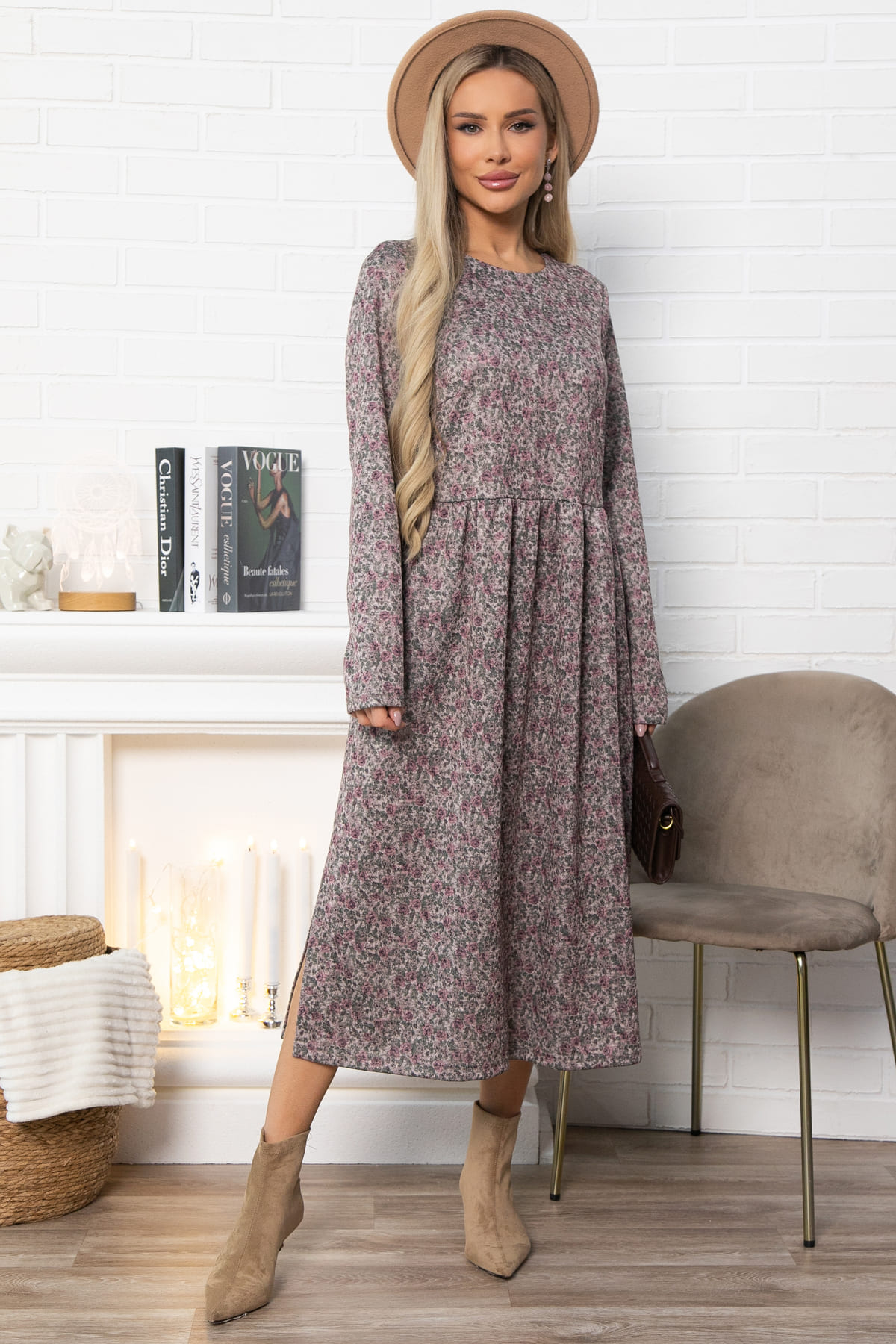 Платье Андреа (коричневое) П14852-25М