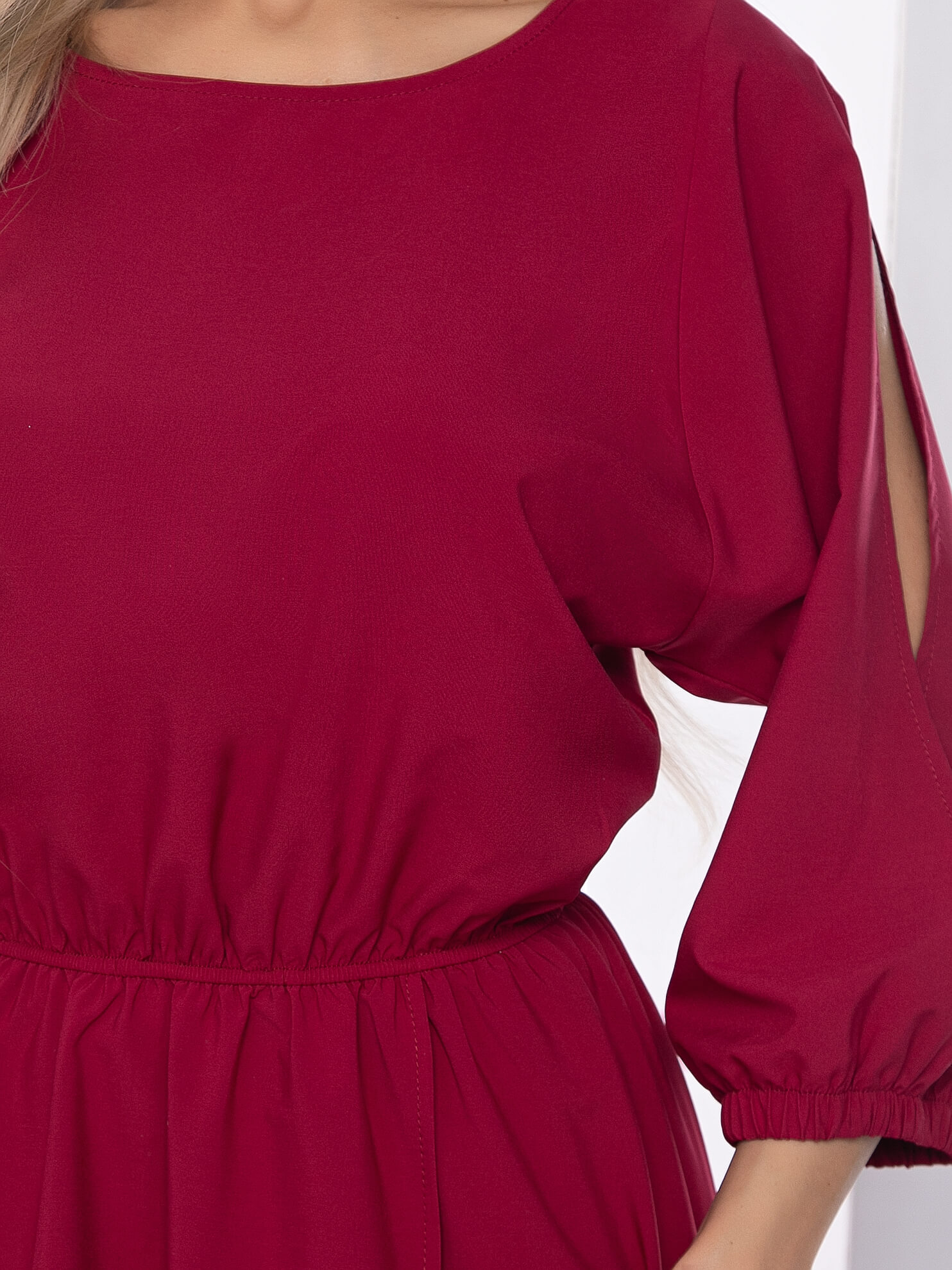 Платье Танго вдвоем (бордовое) П11824