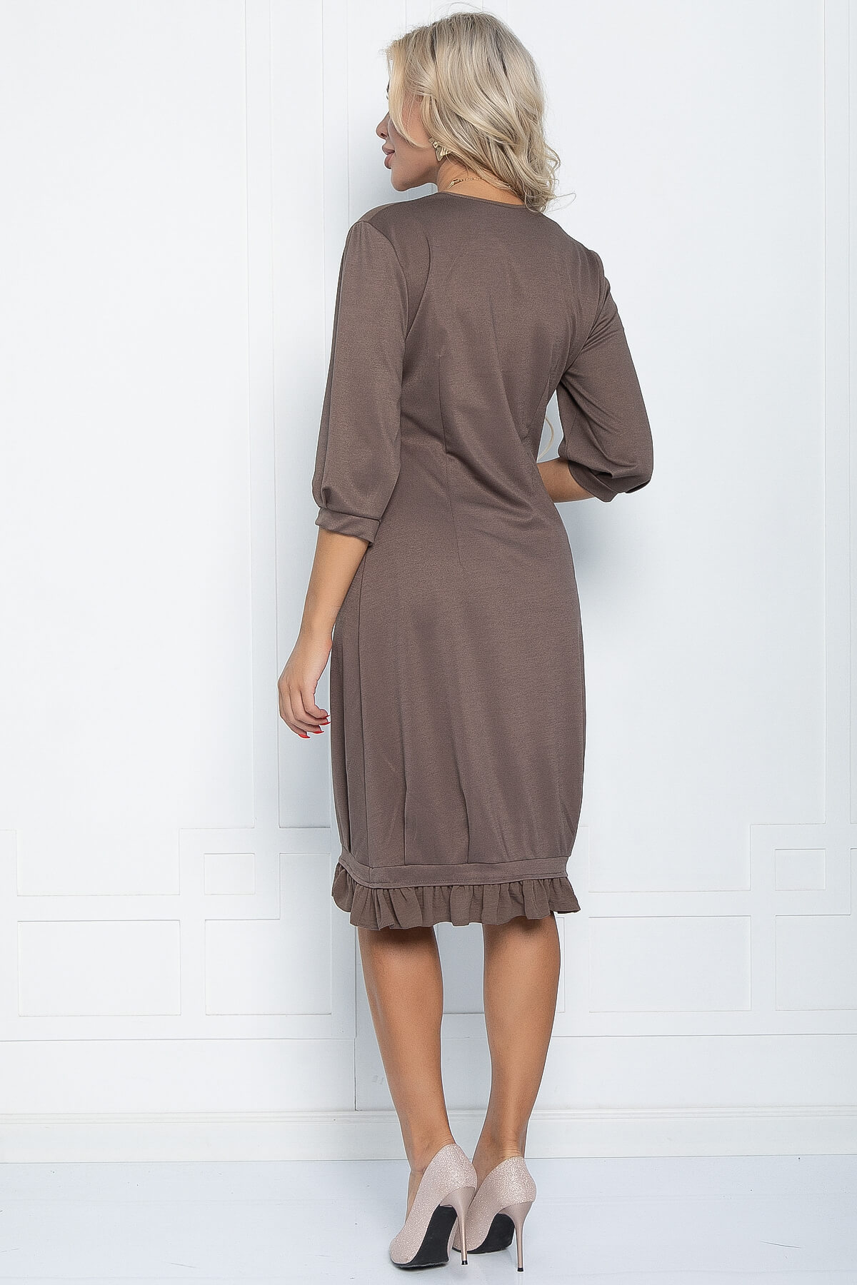 Платье Бостон (коричневое) П11442