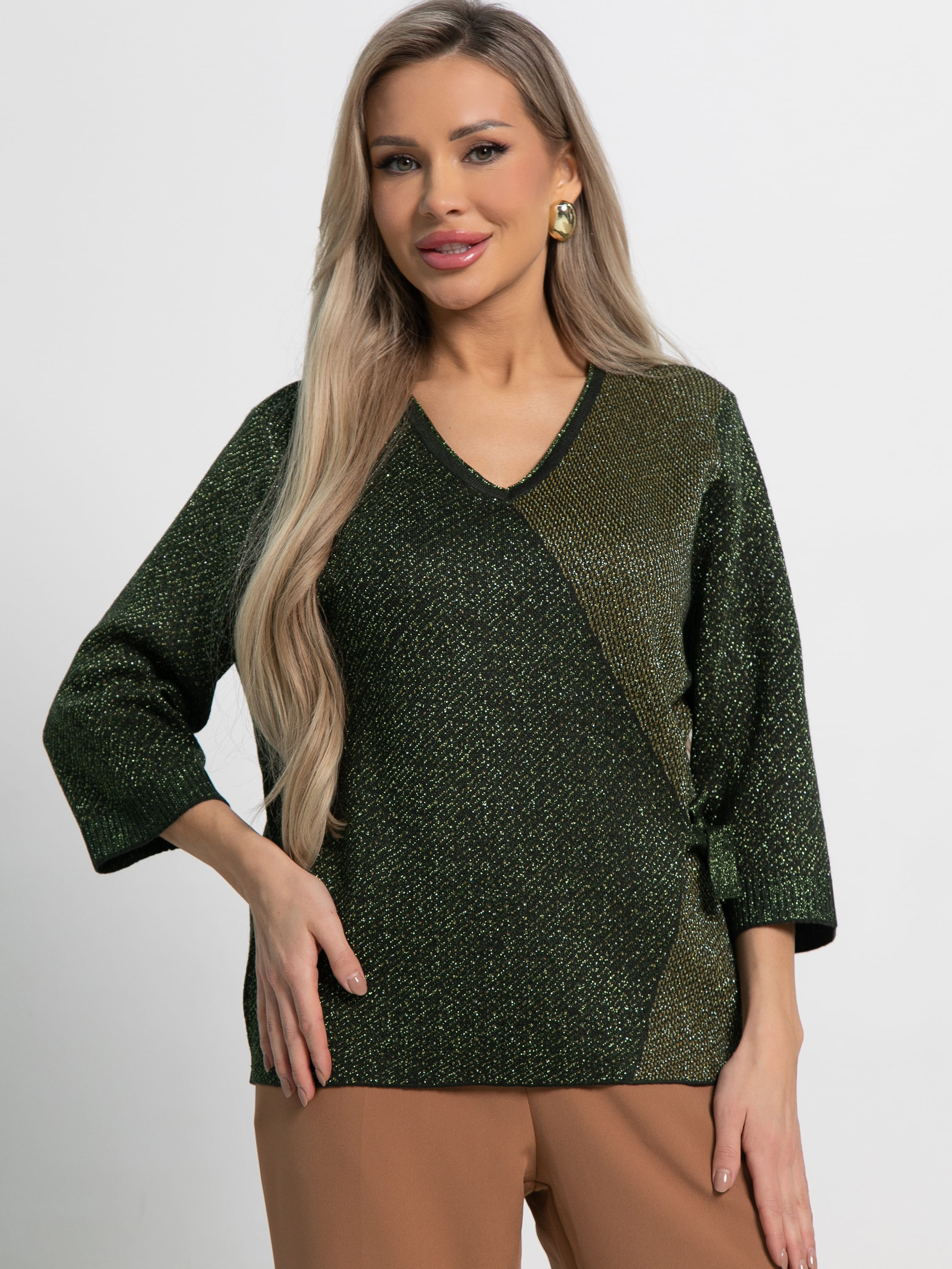 Блуза Найви (оливковая) Б15077-18М