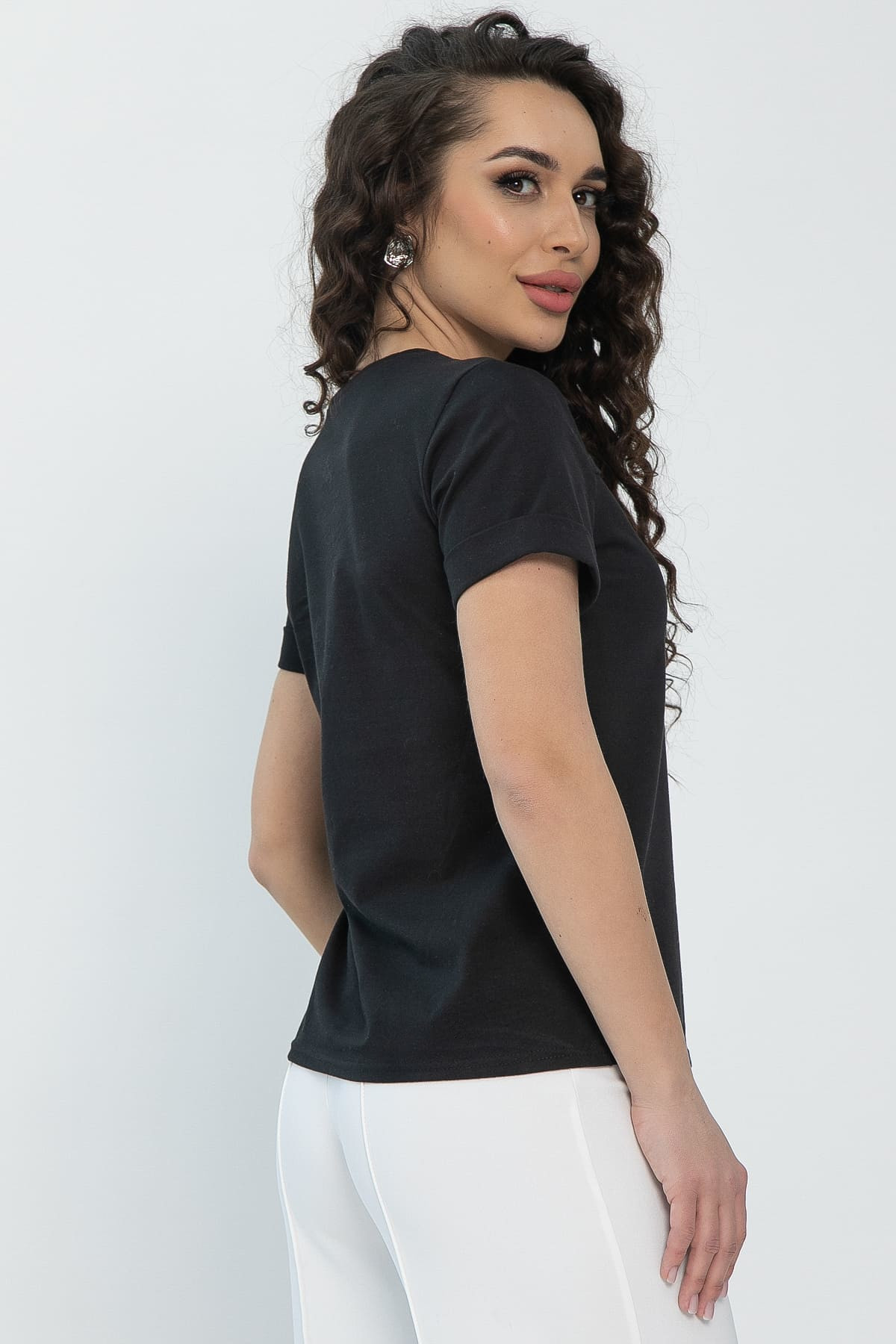 Футболка Дорис (черная) Б13352-50М