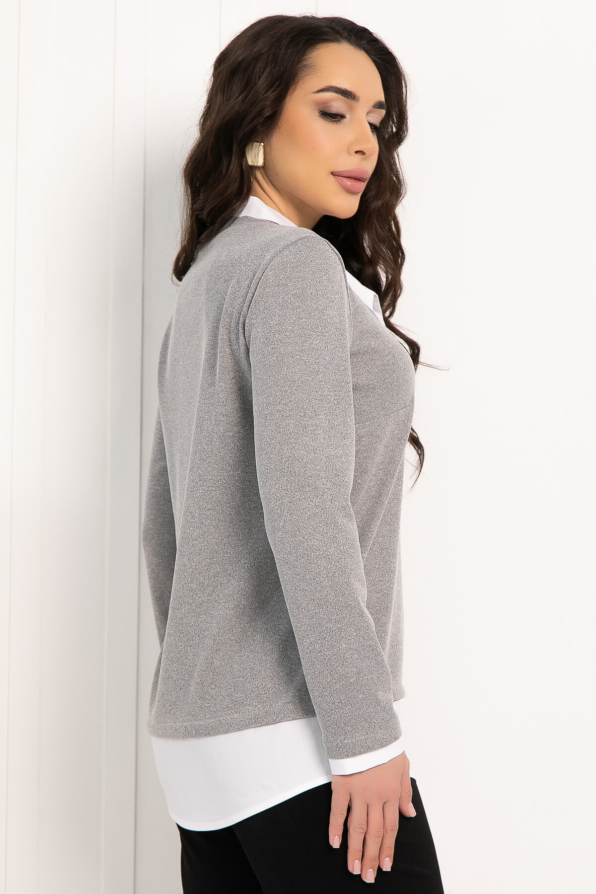 Пуловер На высоте (светло-серый) Б12757-12М