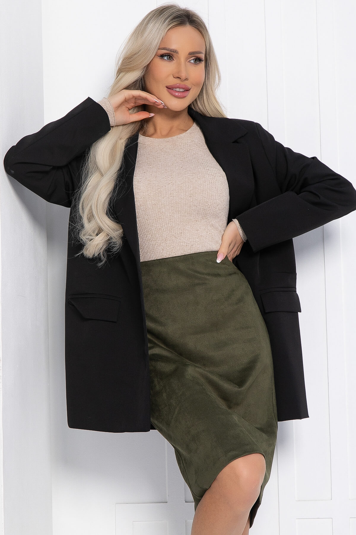 Юбка Ребекка (хаки) Ю12283-25