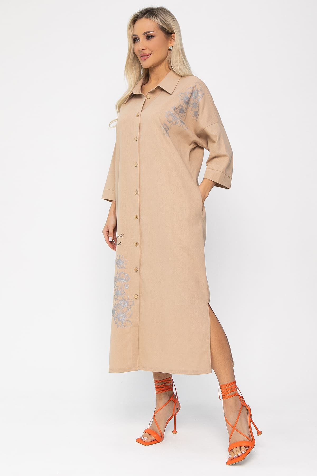 Платье Мирослава (бежевое) П15469-7М