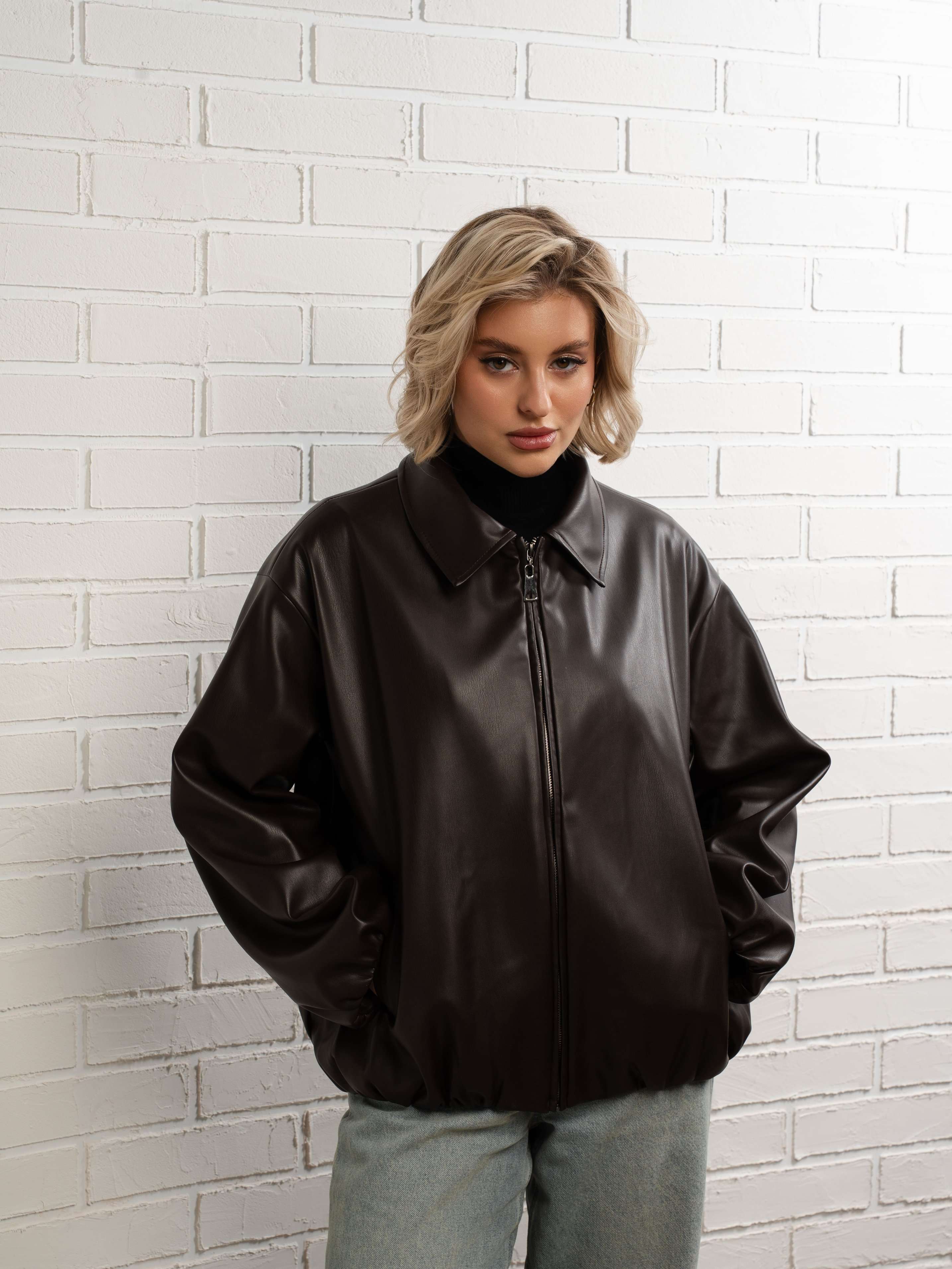 Куртка Поверь в мечту (коричневая) Б15155-7М