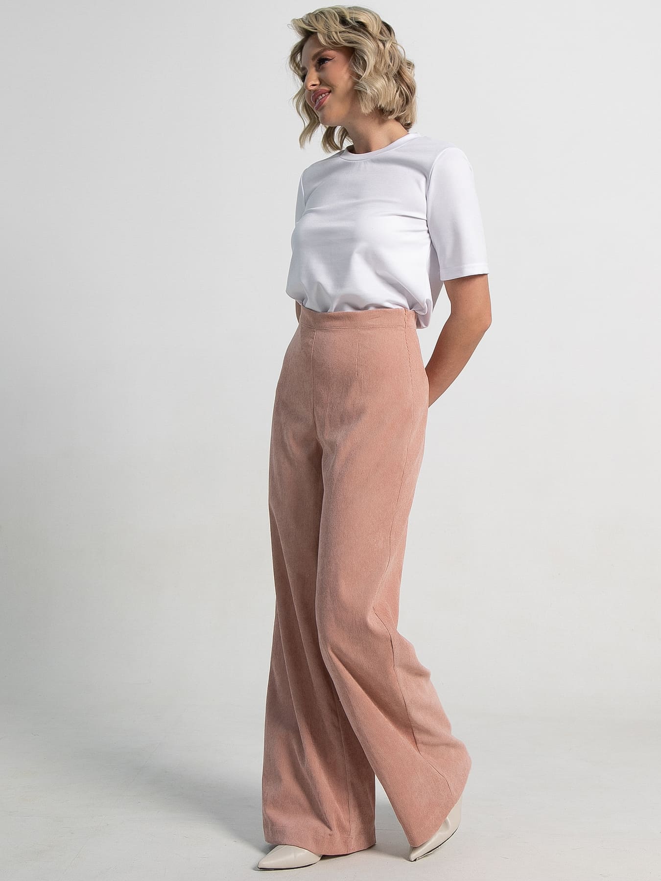 Брюки вельветовые Жанин (розовые) Б15205-10М