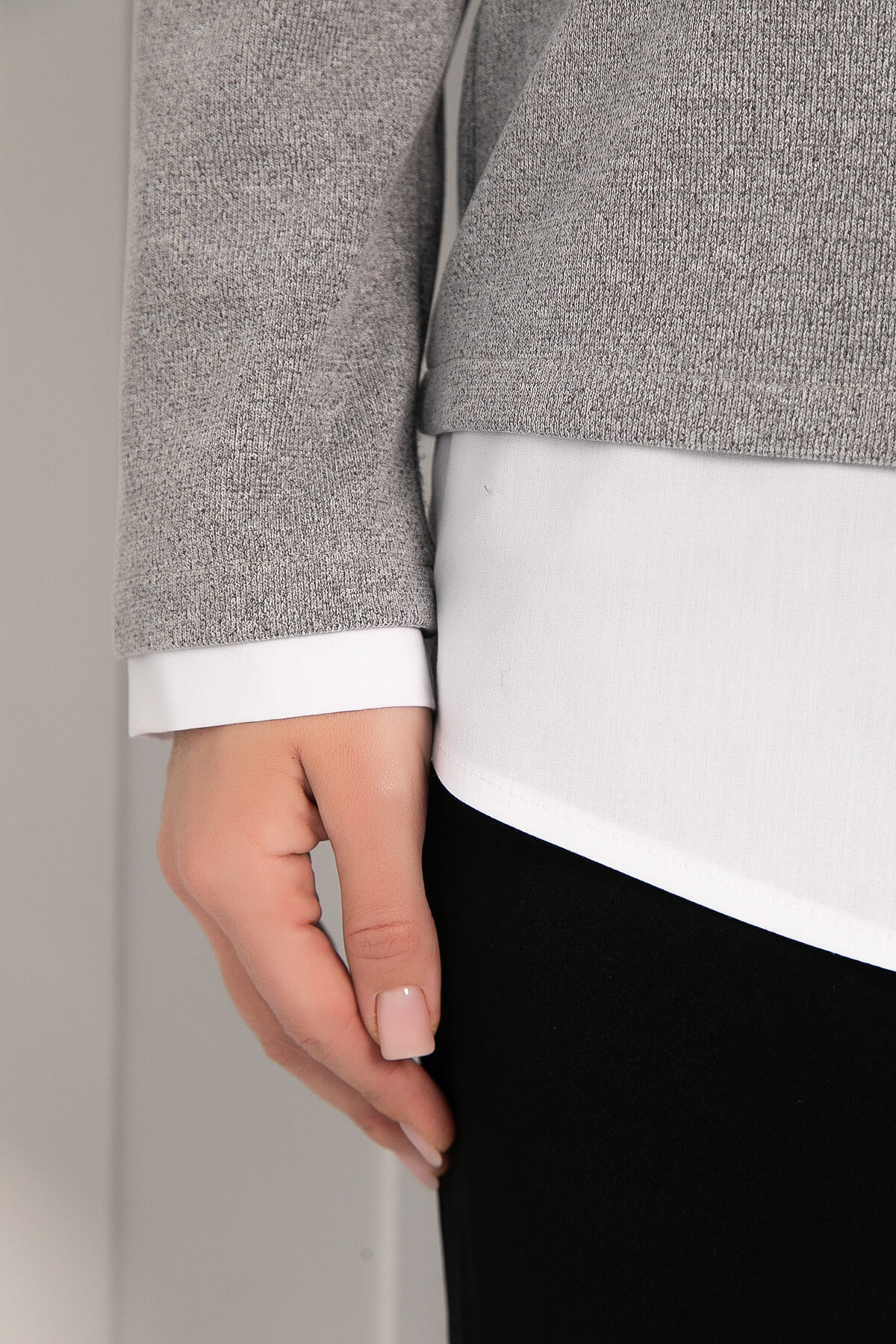 Пуловер На высоте (светло-серый) Б12757-12М