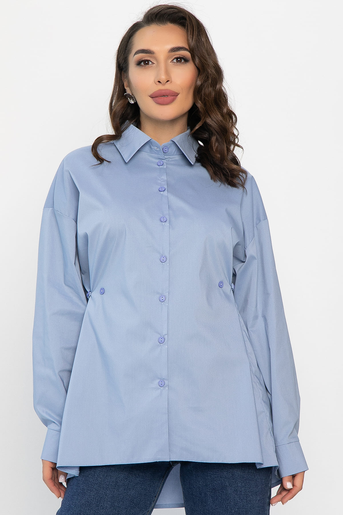 Рубашка Антария  (серо-голубая) Б14190-5М