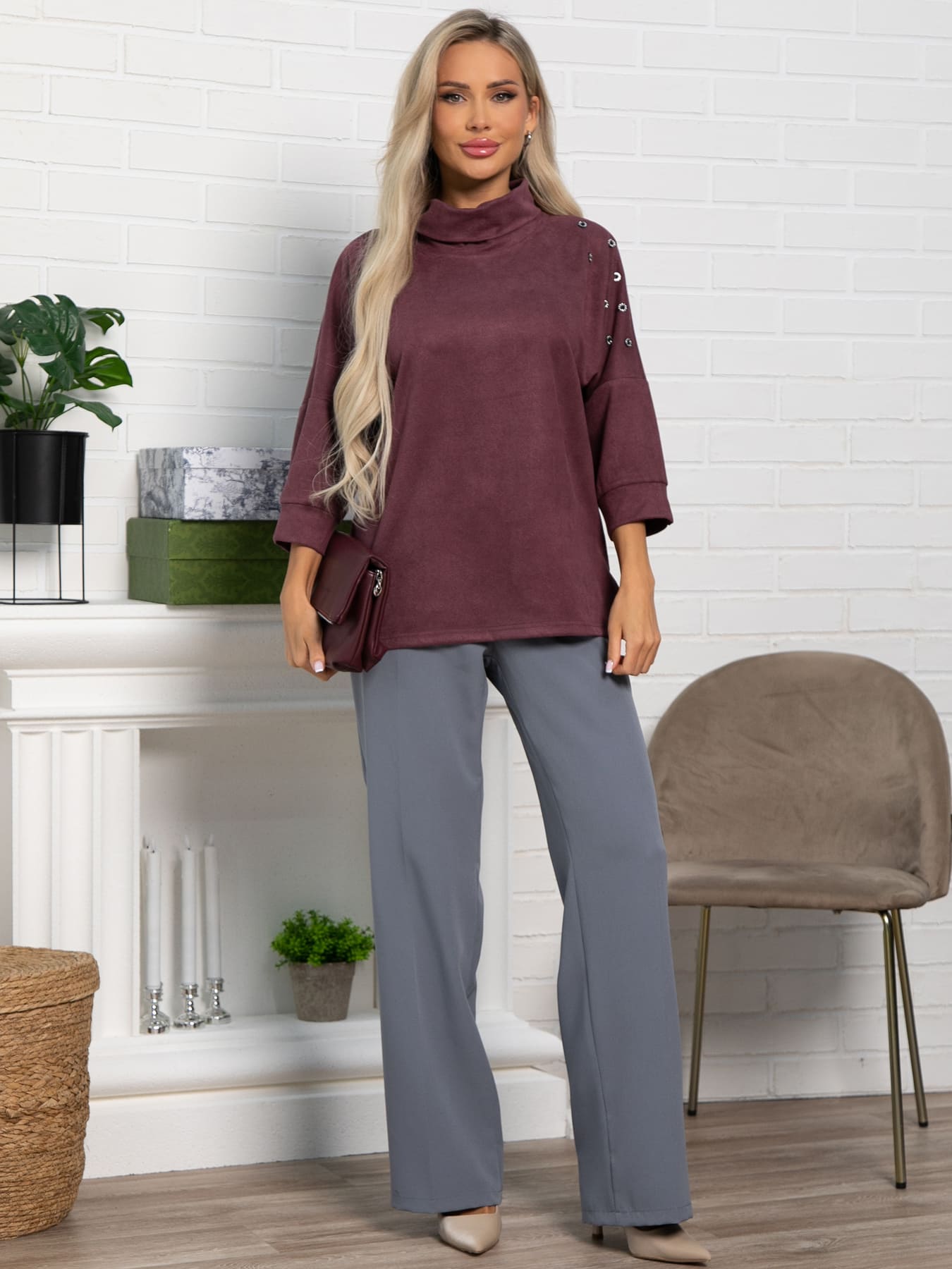 Джемпер Темп города (ягодный) Б15465-4М