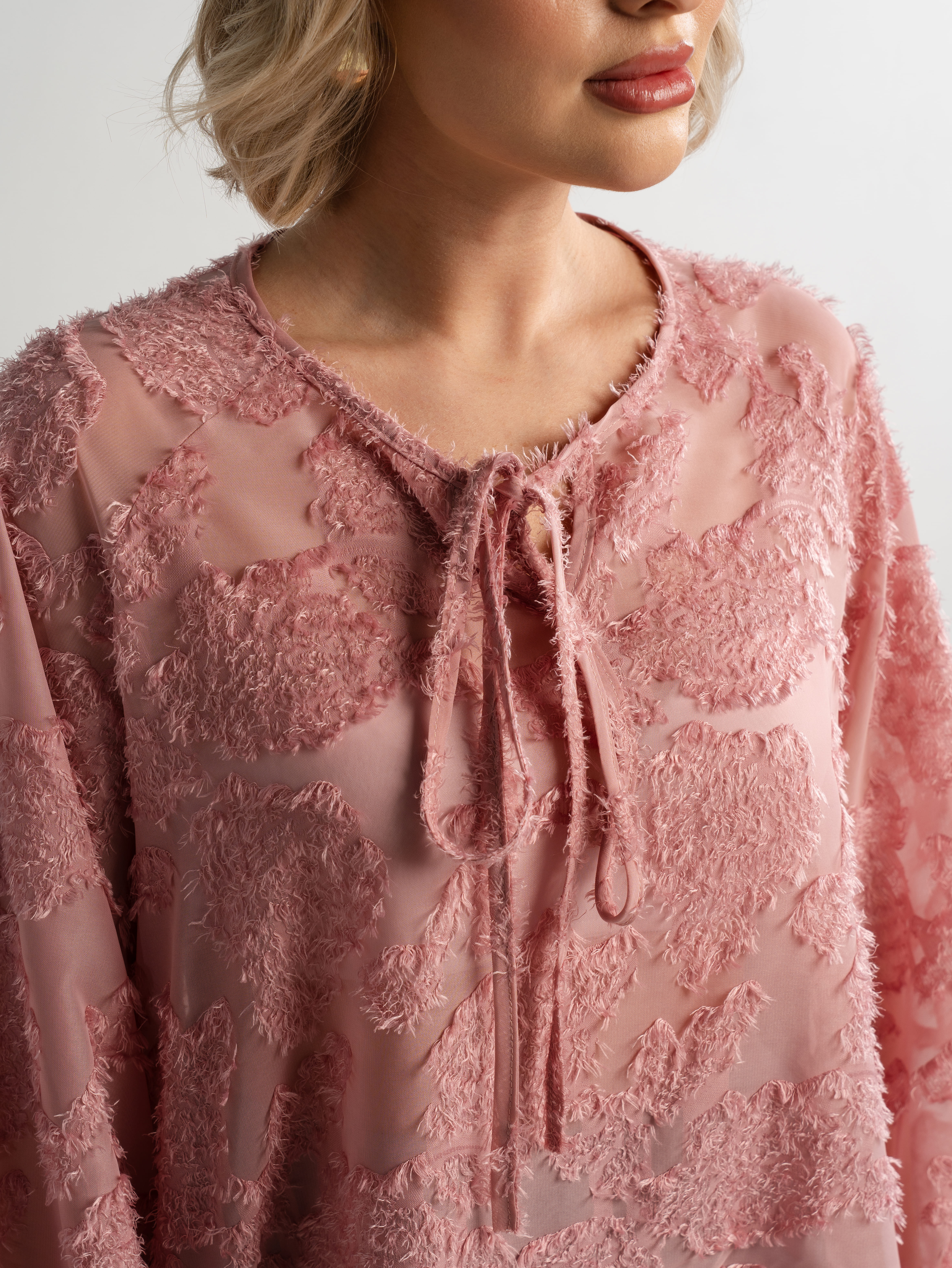 Блуза Воздушная мелодия (пудра) Б15139-7М