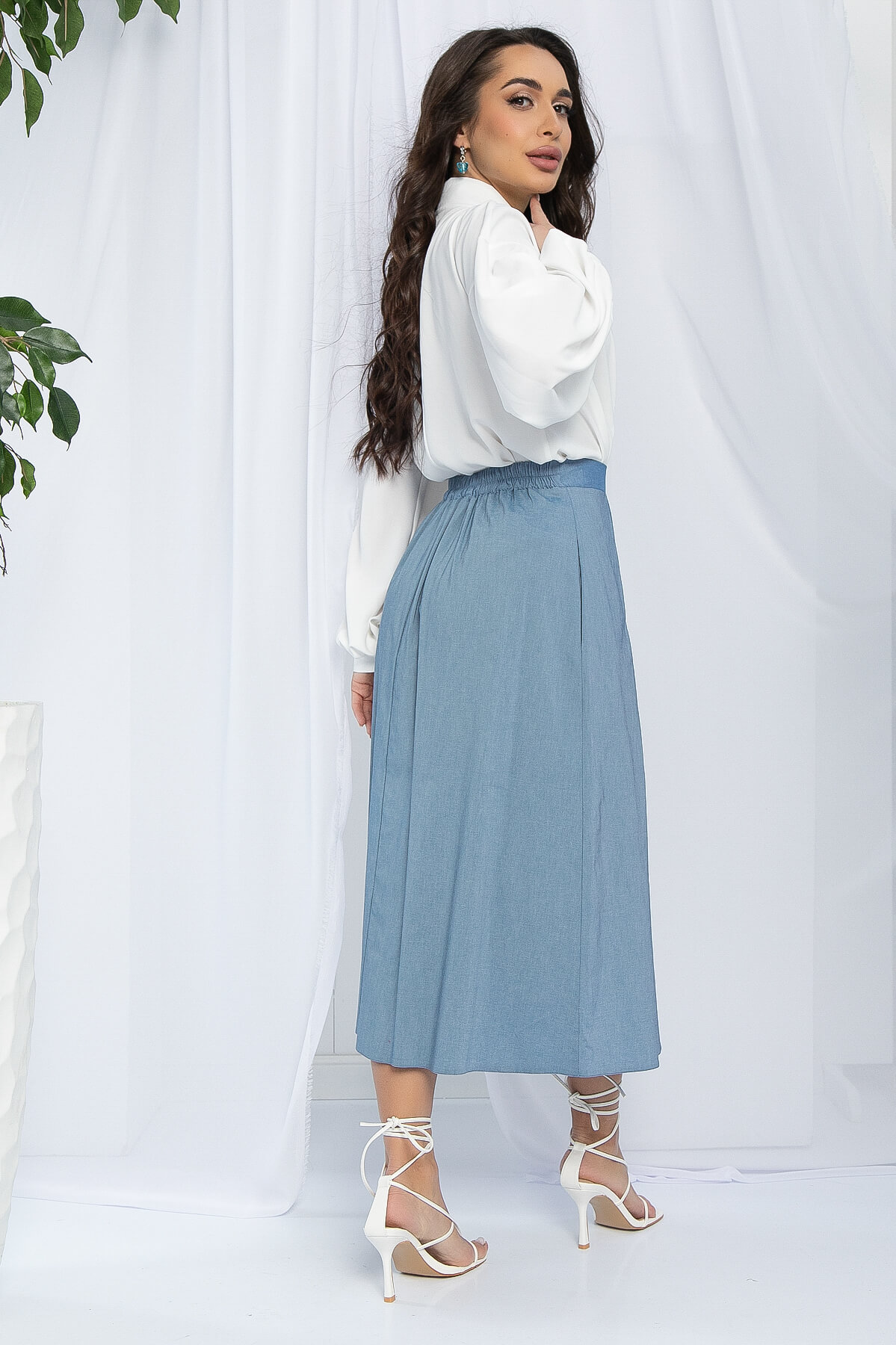 Юбка Городская среда (голубой джинс) Ю13079-16М