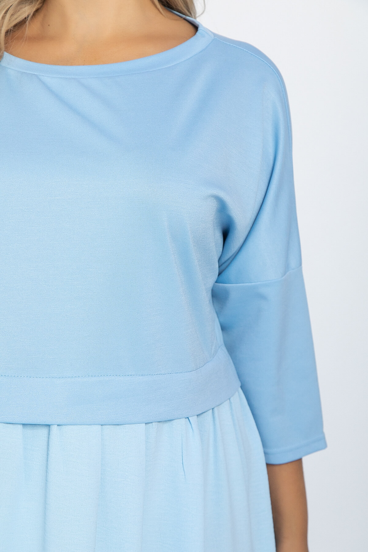 Платье бохо (голубое) П11634