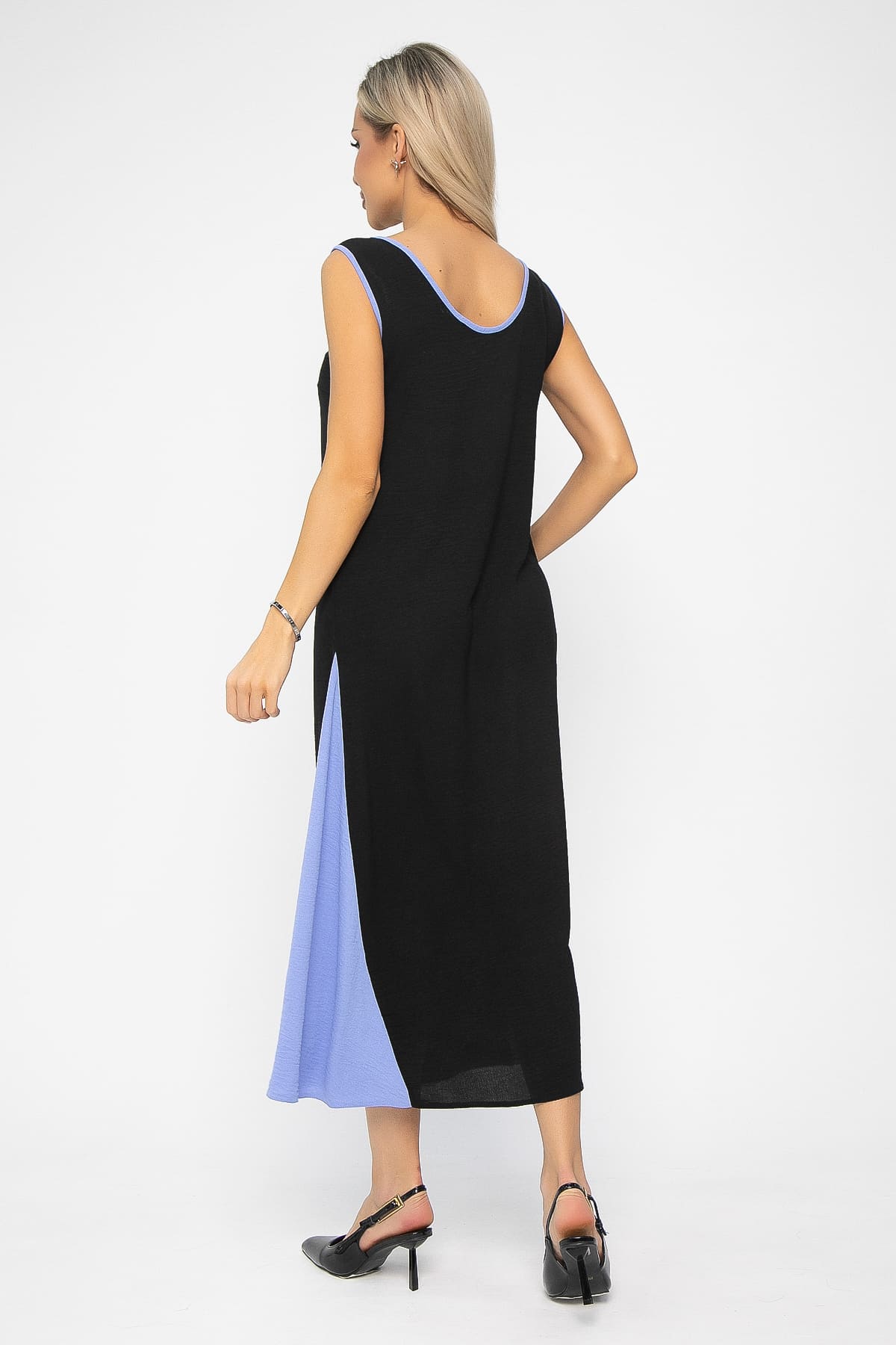 Сарафан Новый сезон (черно-голубой) П13629-10М